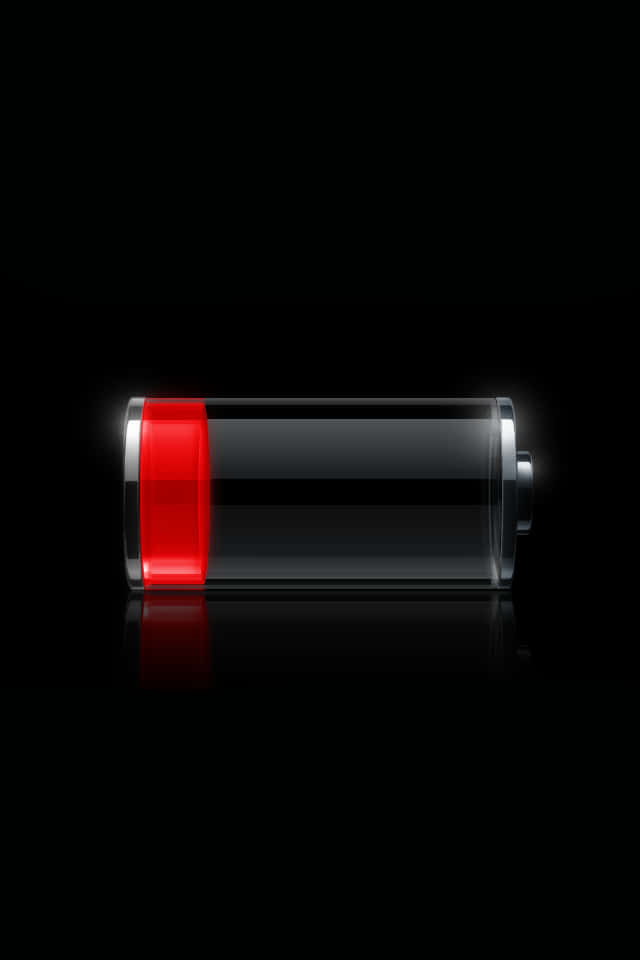 Red Low Battery Life Meter Background