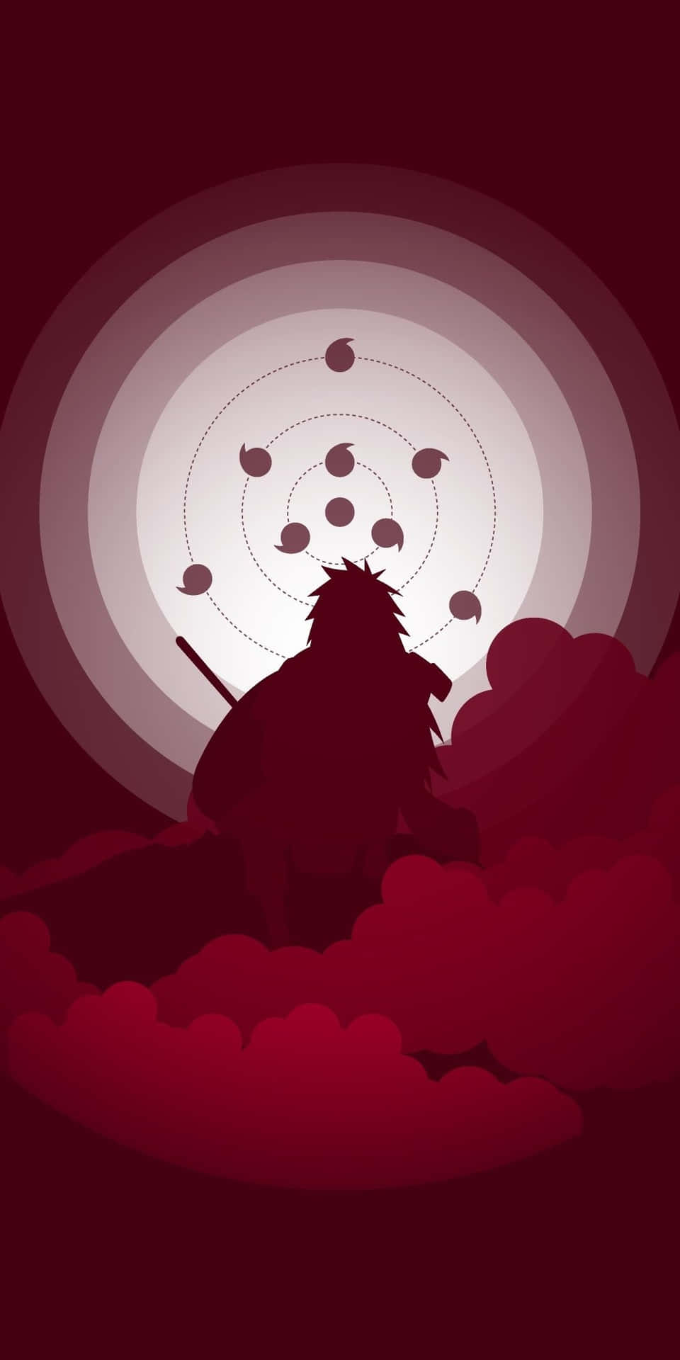 Red Madara Rinne Sharingan Vector Iphone Background