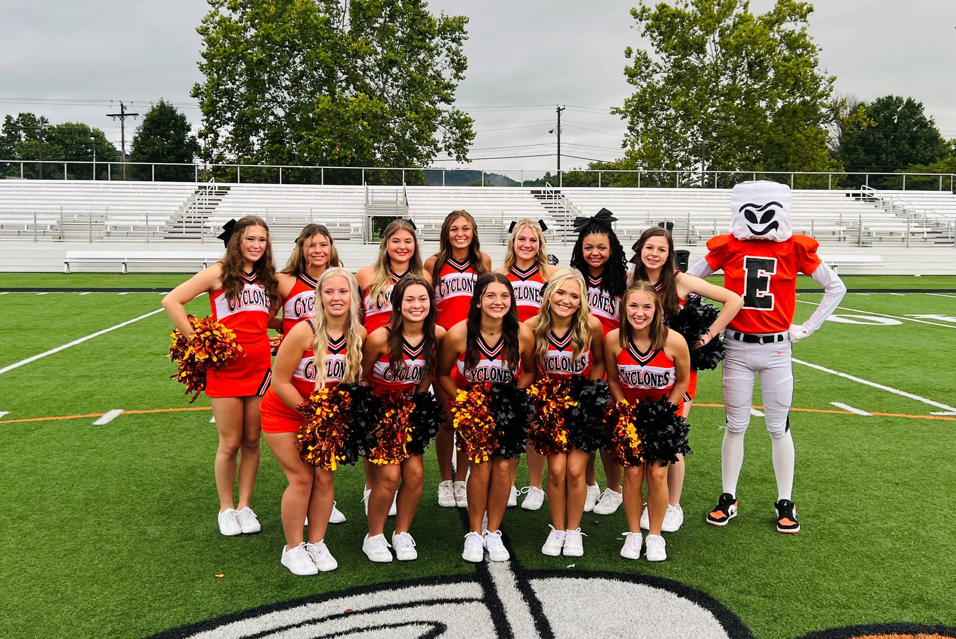 Red Mascot Cheerleading