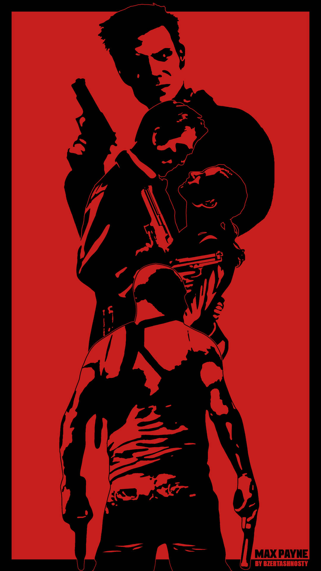 Red Max Payne Art Background