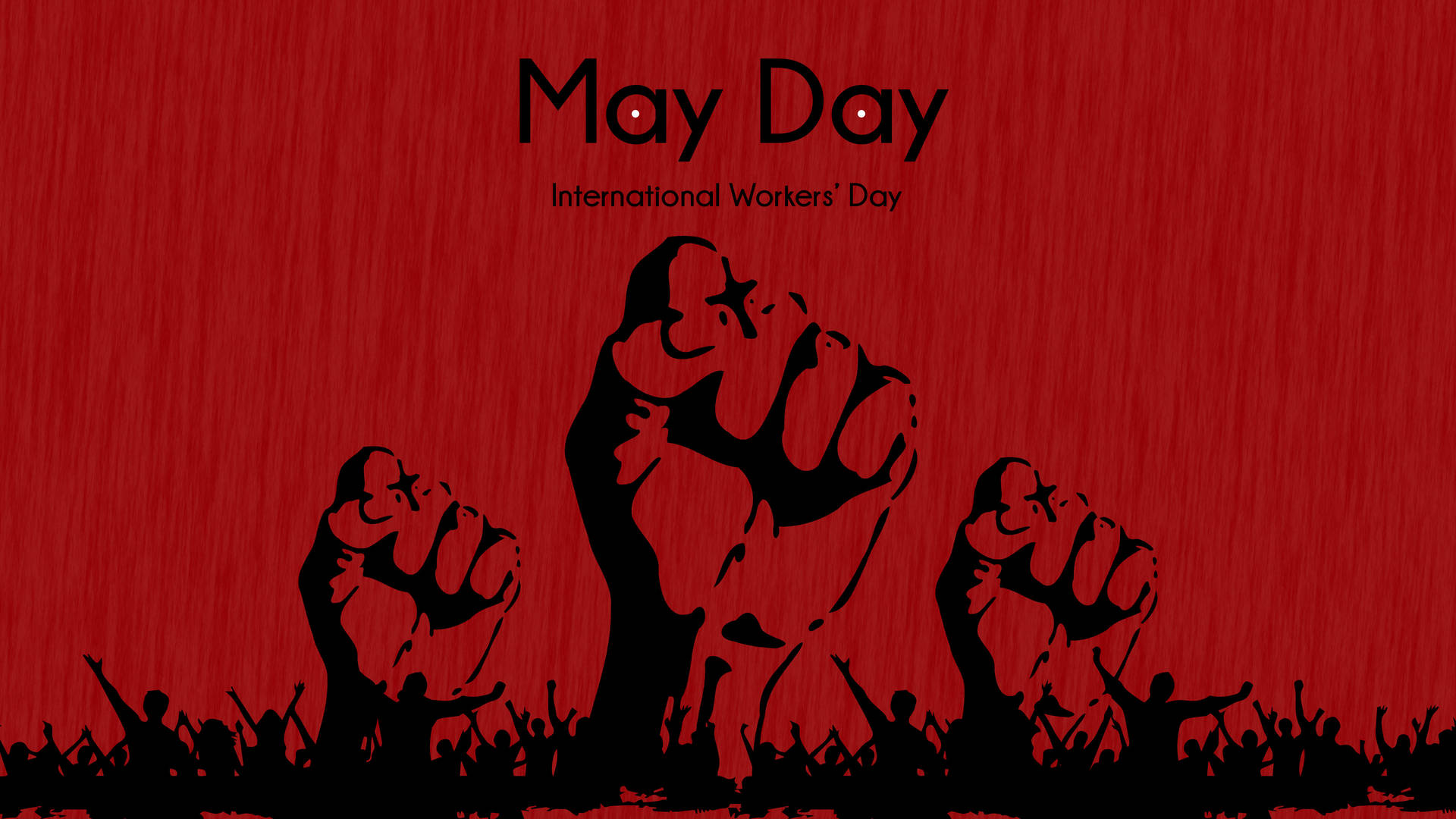 Red May Day Art Background