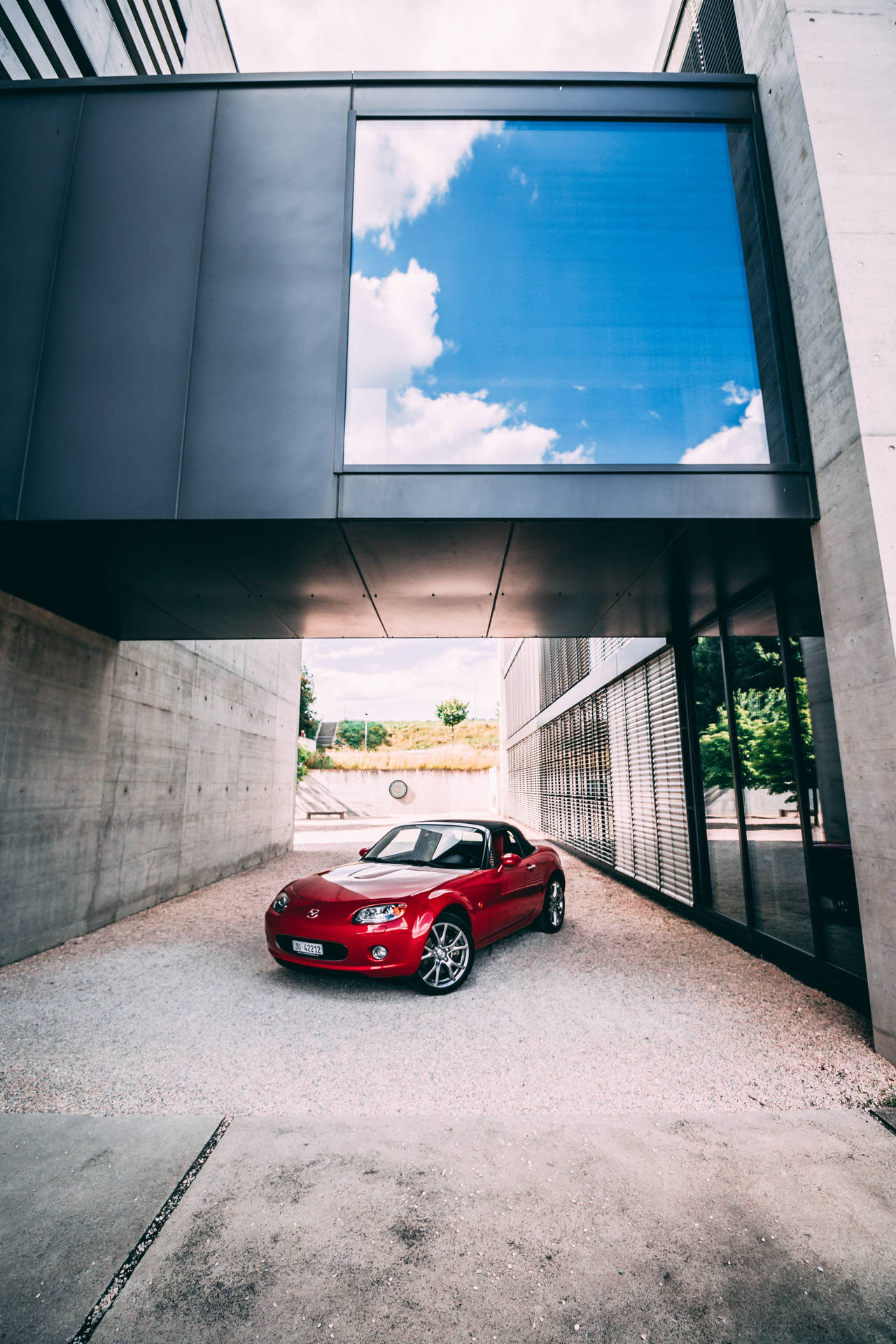 Red Mazda Mx-5 Car Background