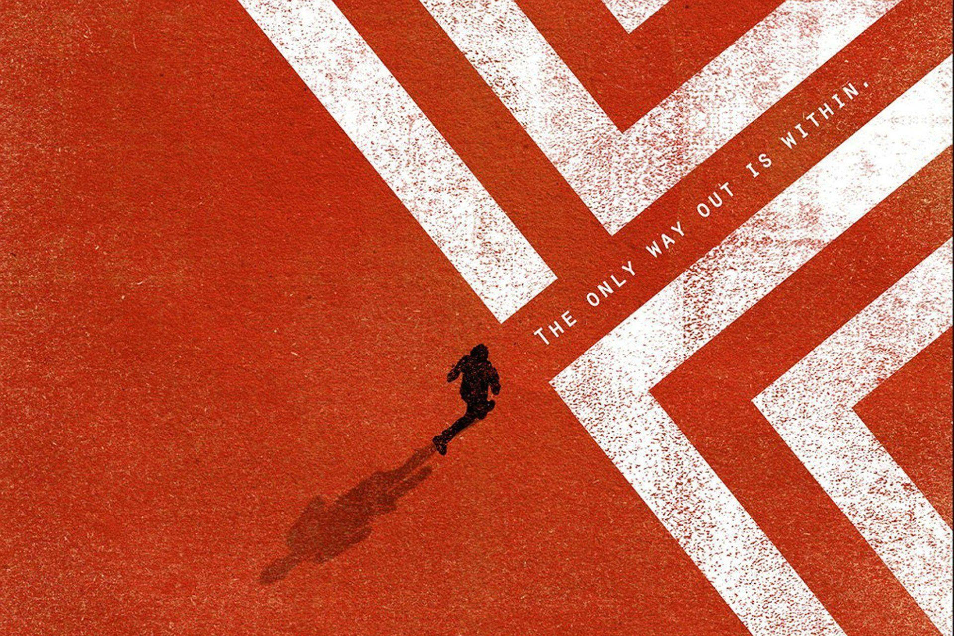 Red Maze Runner Out Is Within Poster Background