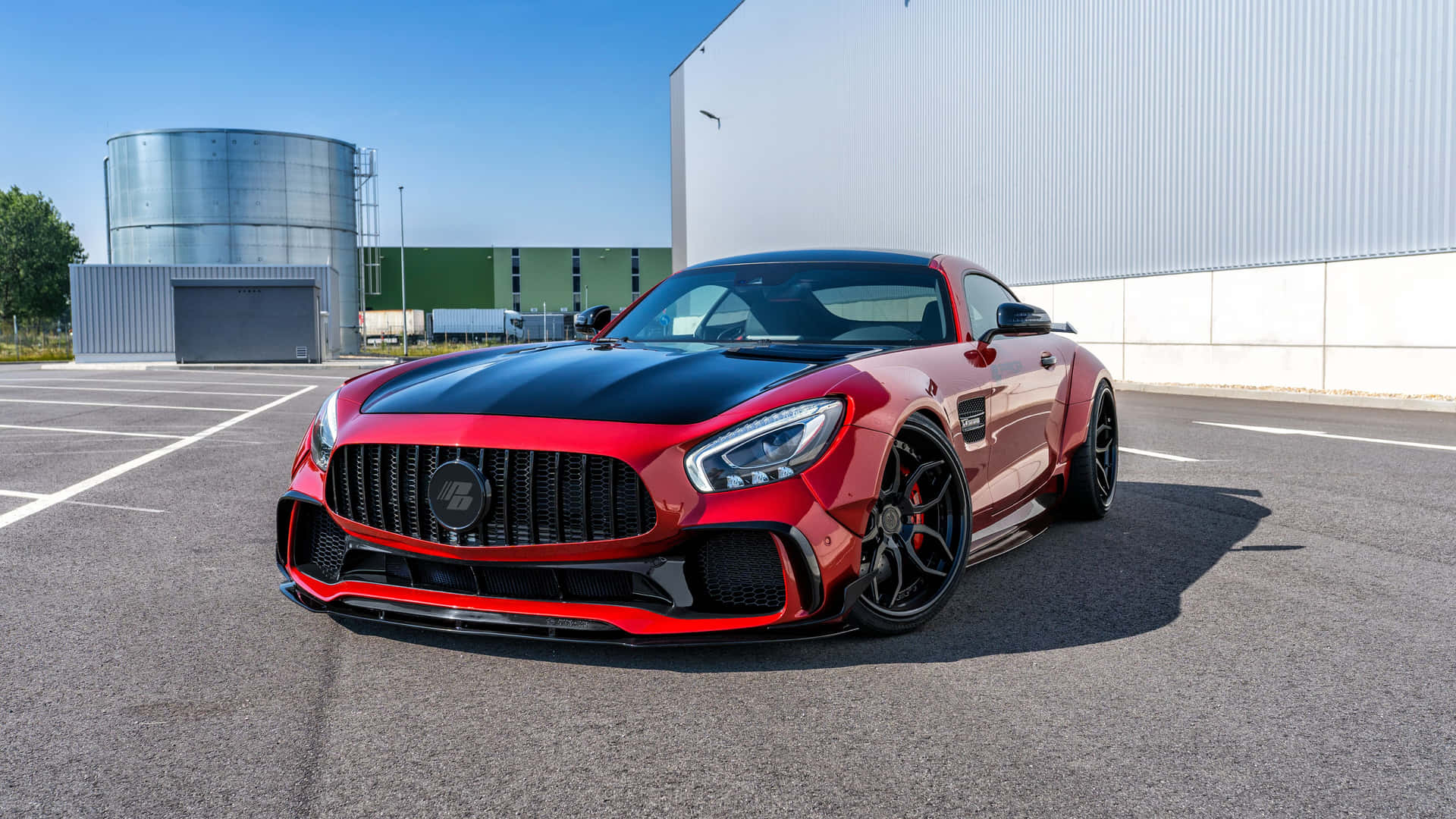 Red Mercedes Amg Gt