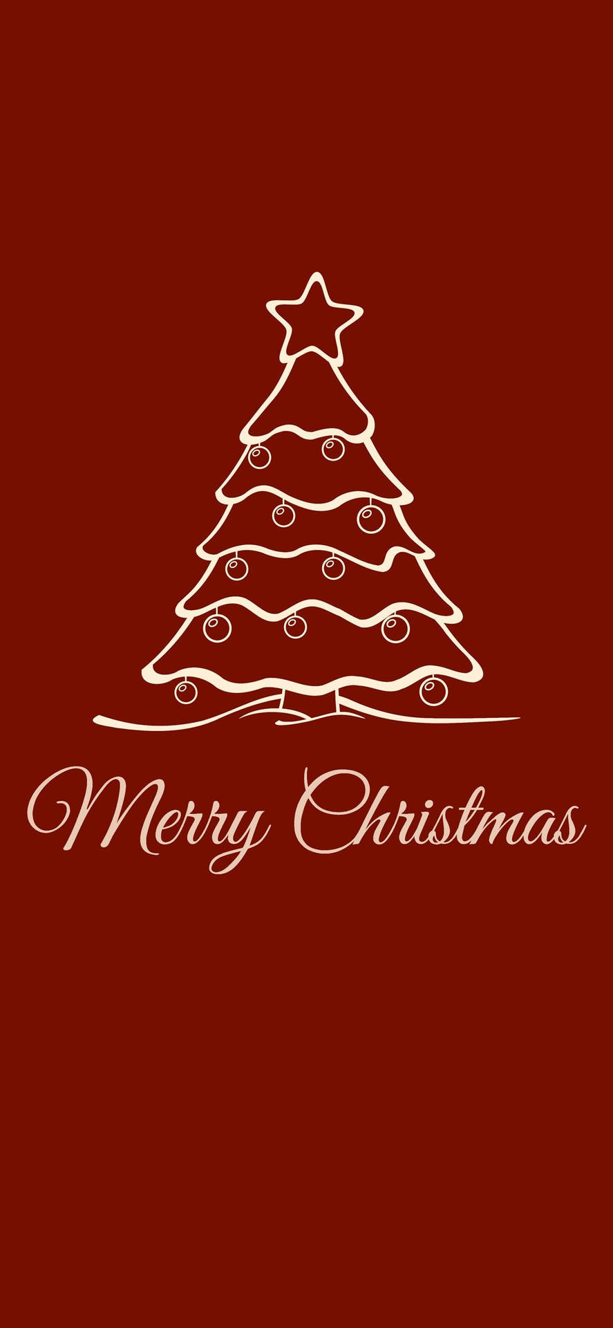 Red Merry Christmas Iphone Background