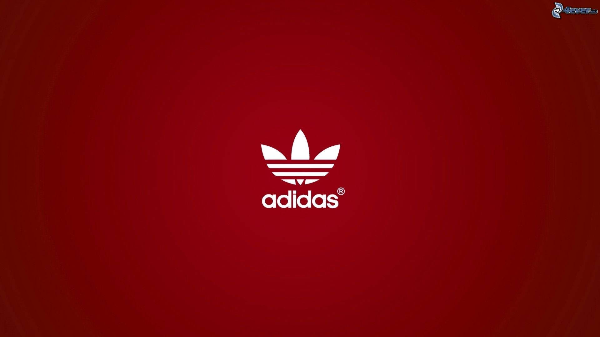 Red Minimalist Adidas Logo Background