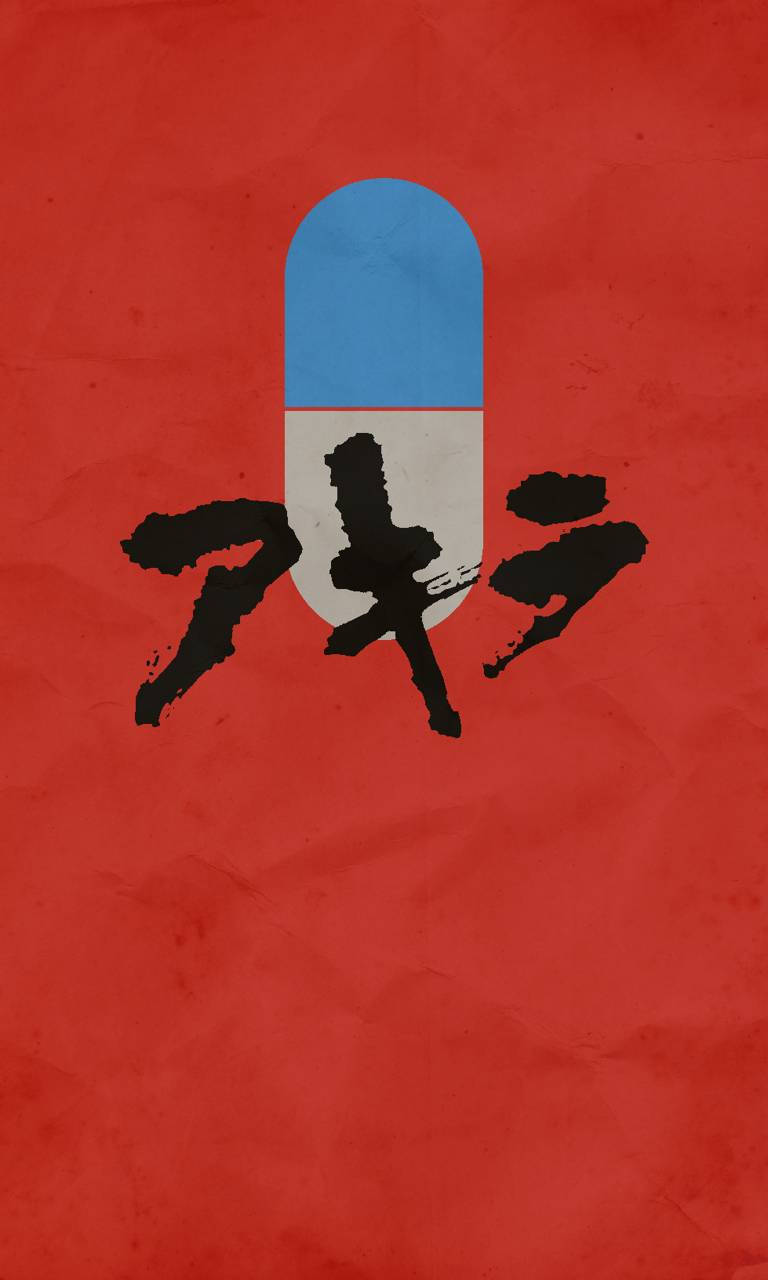 Red Minimalist Akira Capsule Background