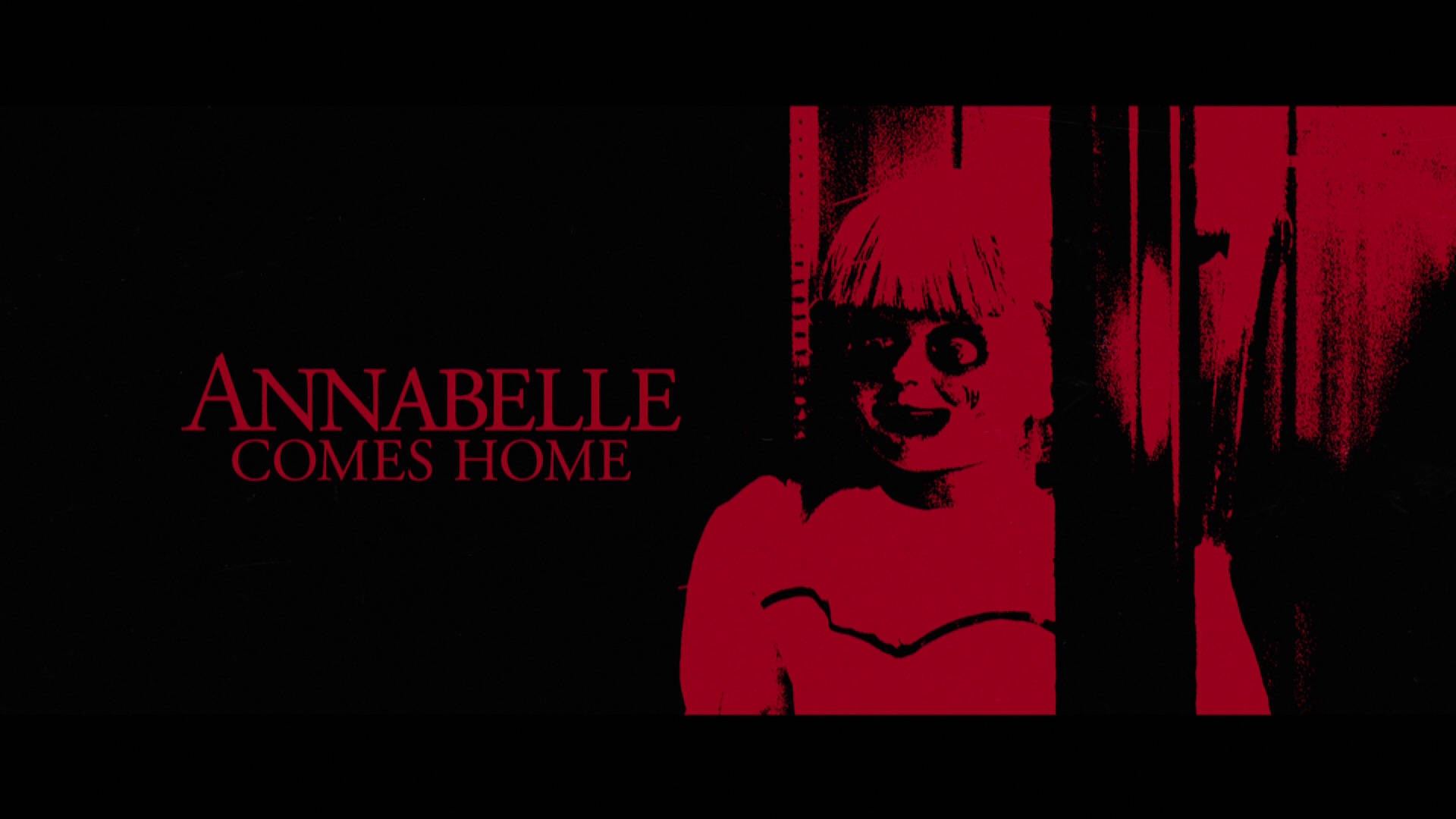Red Minimalist Annabelle Poster Background