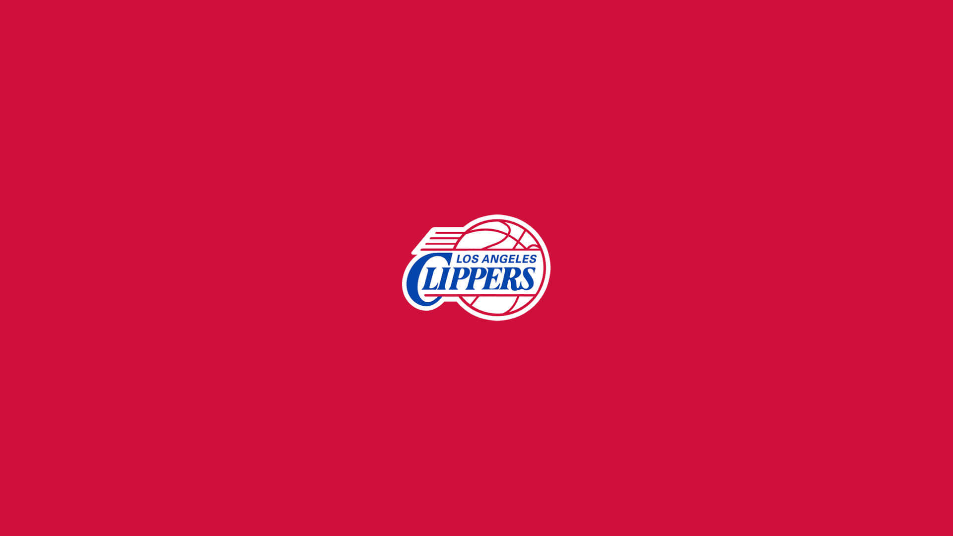 Red Minimalist Nba Team La Clippers Logo Background