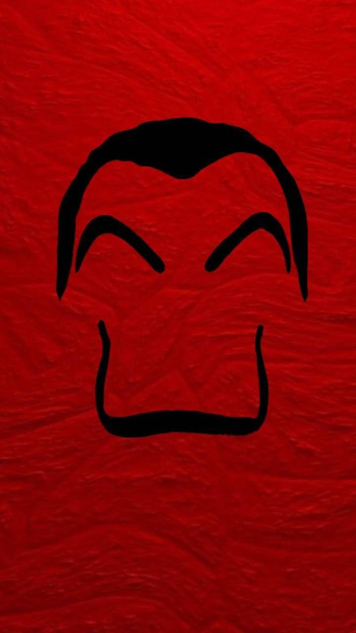 Red Money Heist Mask Background