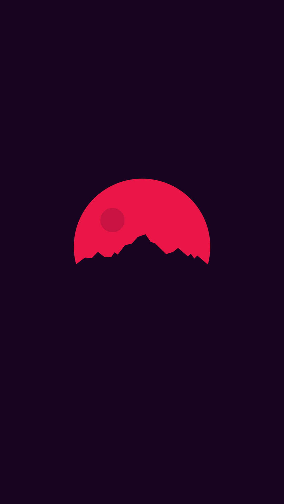 Red Moon Minimalist Android Background
