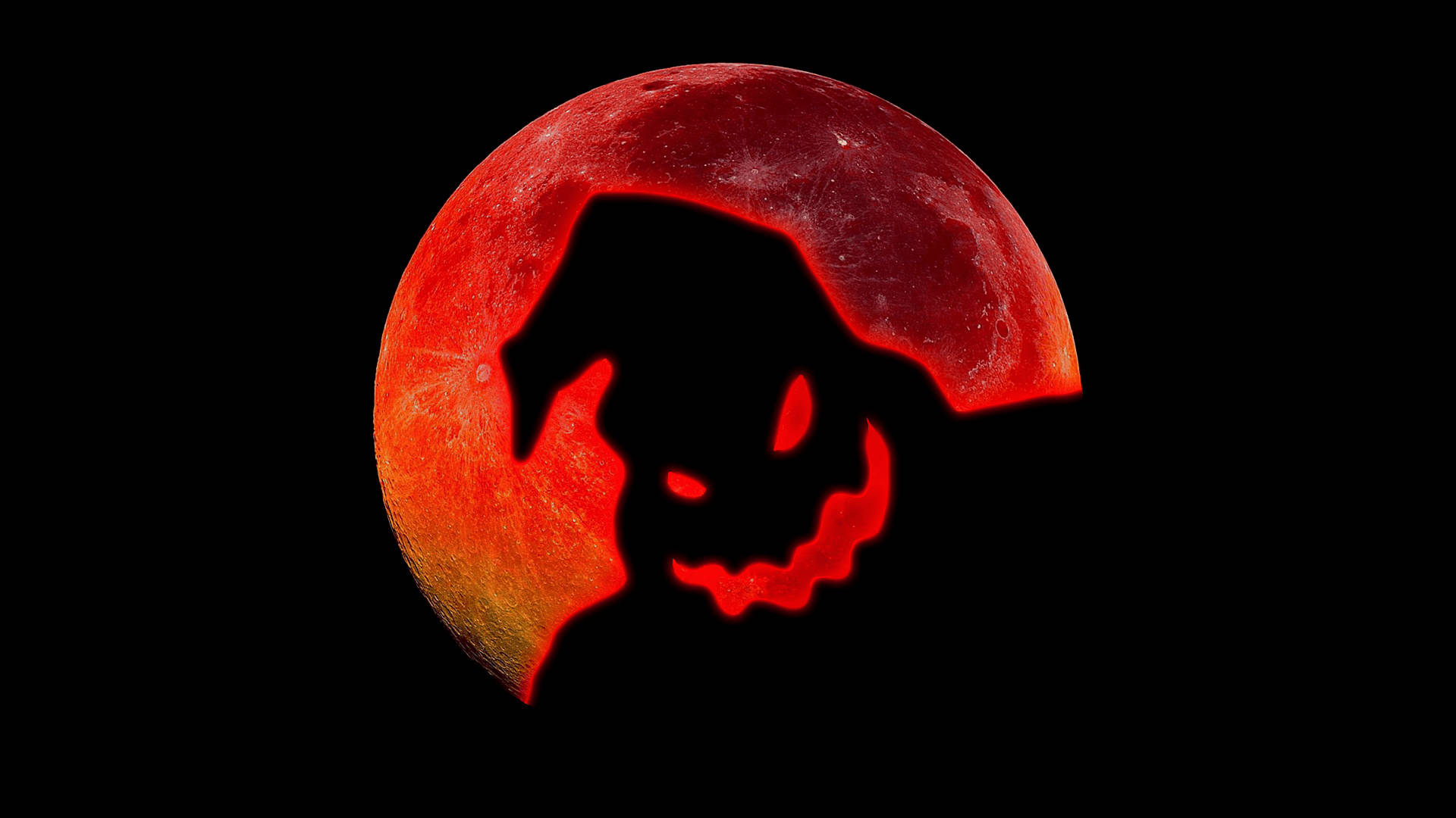 Red Moon Oogie The Nightmare Before Christmas Background