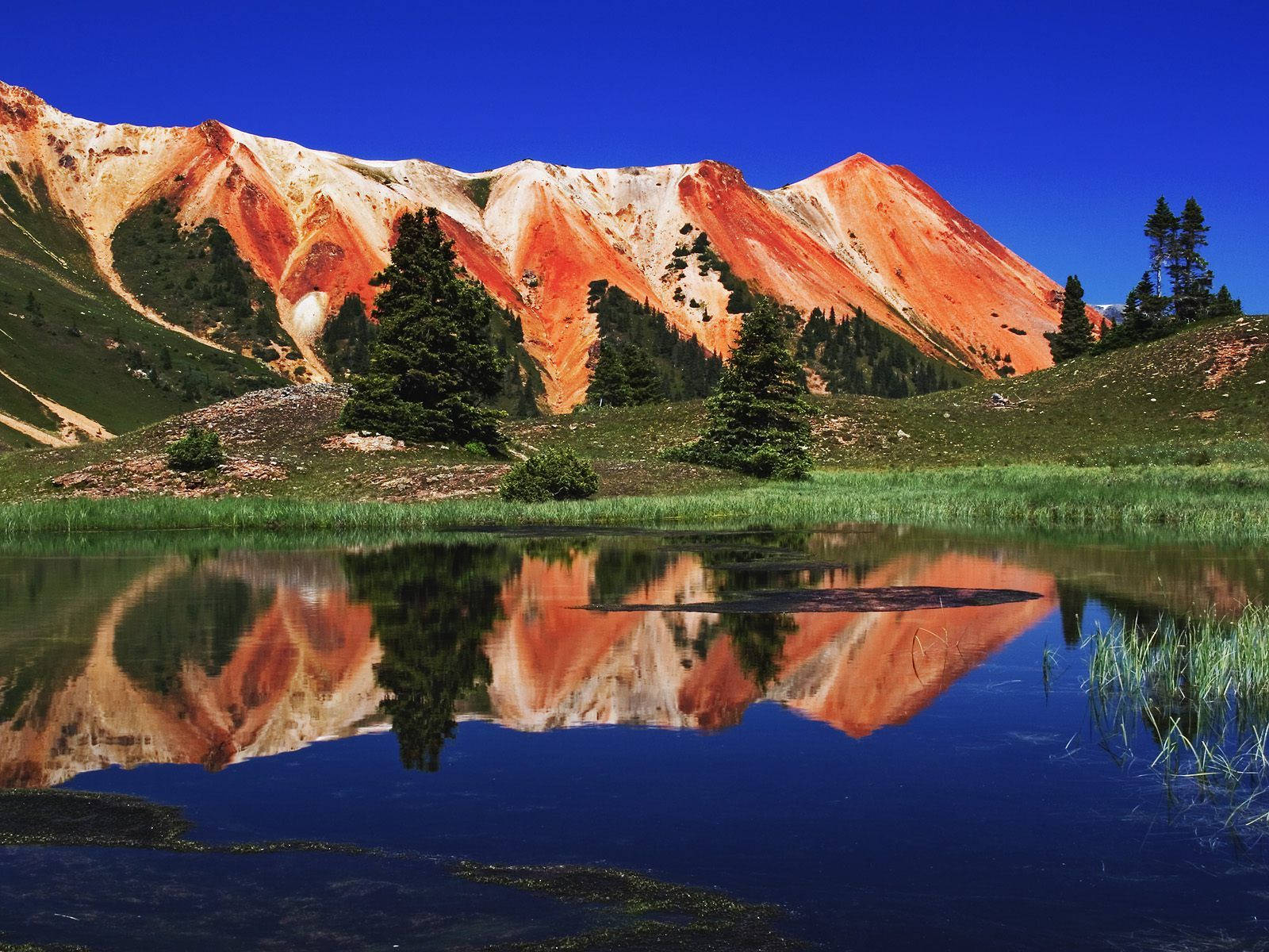 Red Mountain And Lake