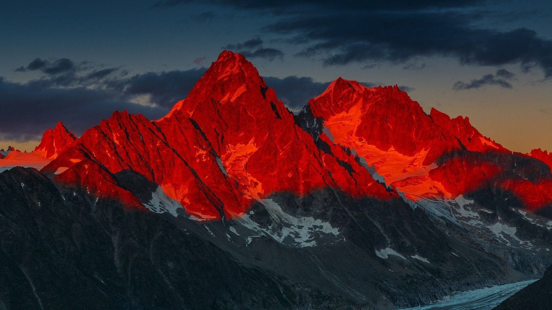 Red Mountain During Sunset Background