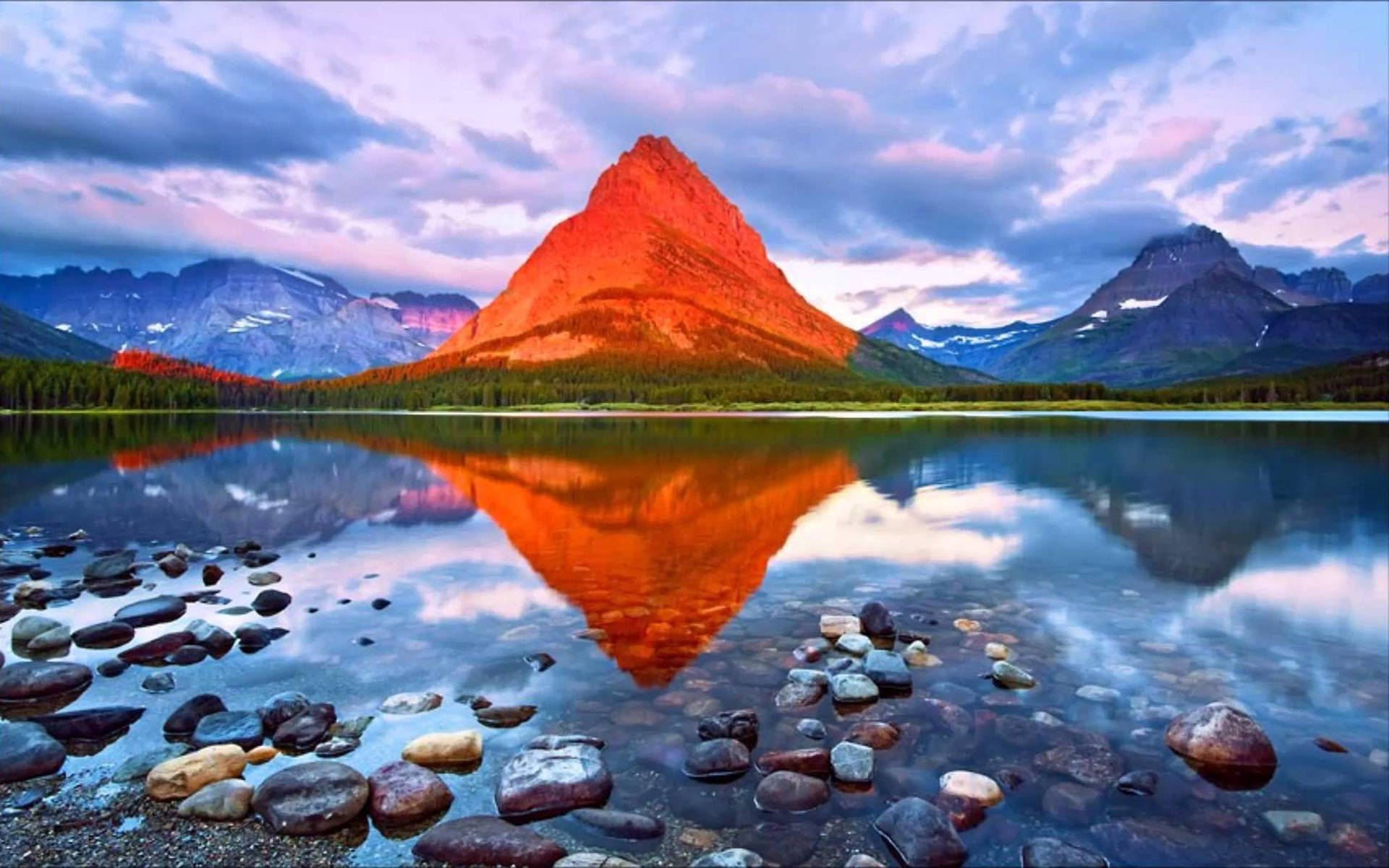 Red Mountain Glacier National Park Background