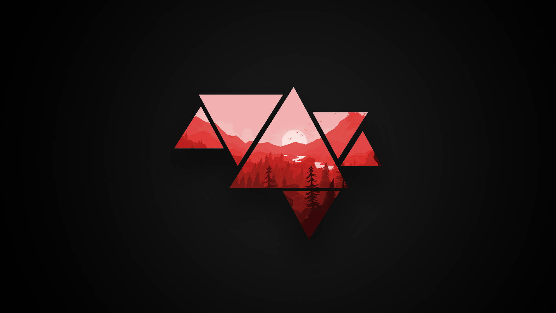 Red Mountain In Diamonds Background