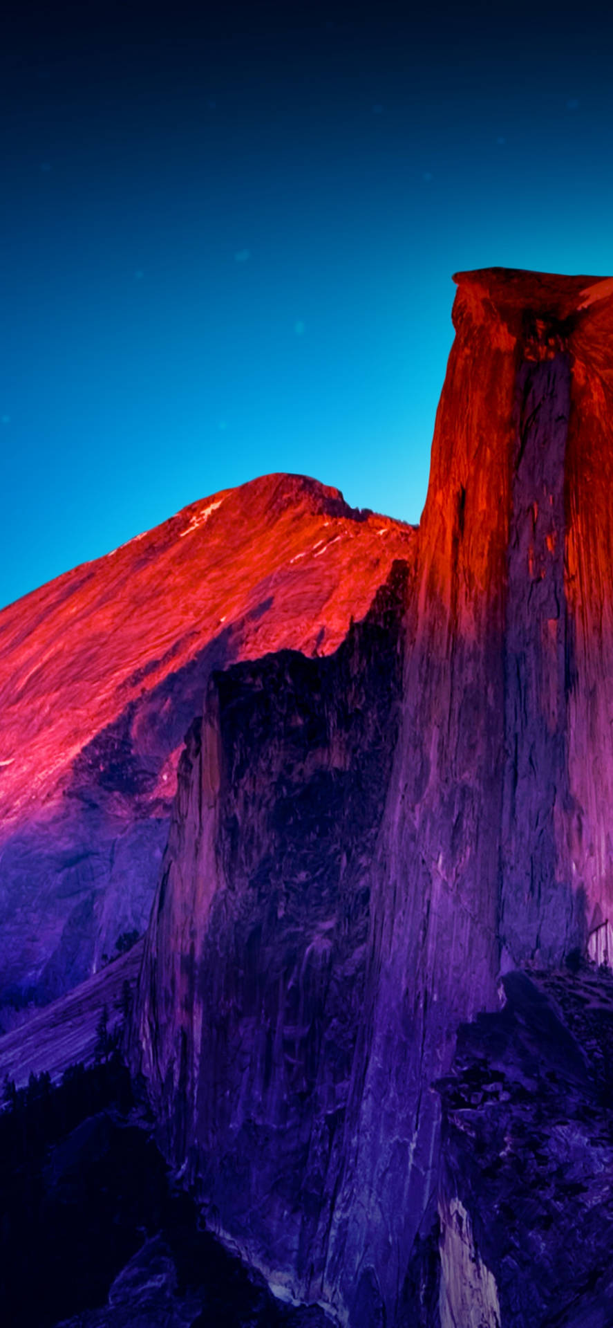 Red Mountains At Yosemite Iphone Background