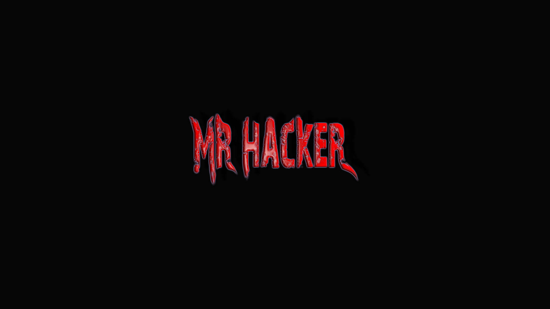 Red Mr. Hacker Logo Background