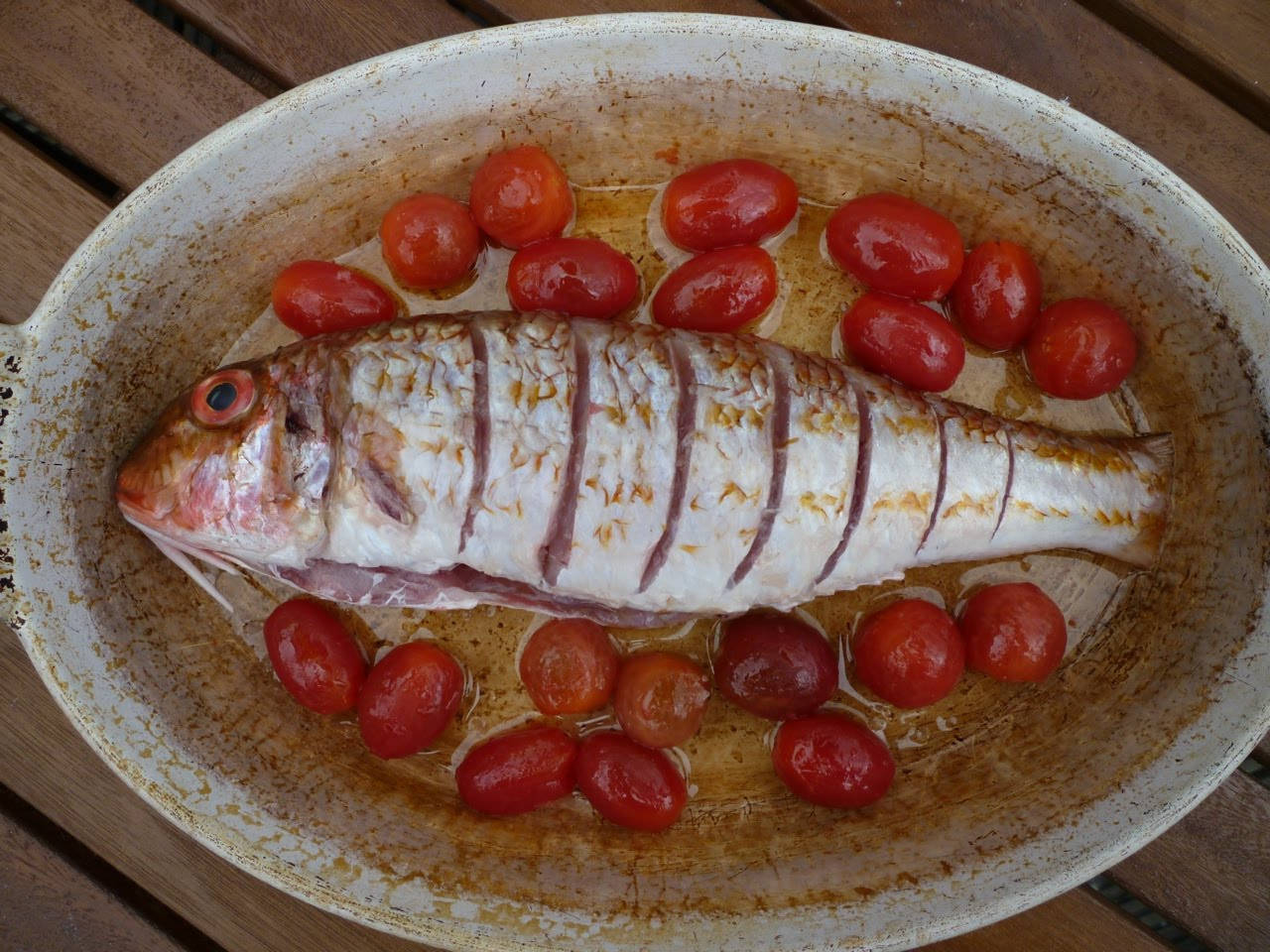 Red Mullet Linguine Dish Background