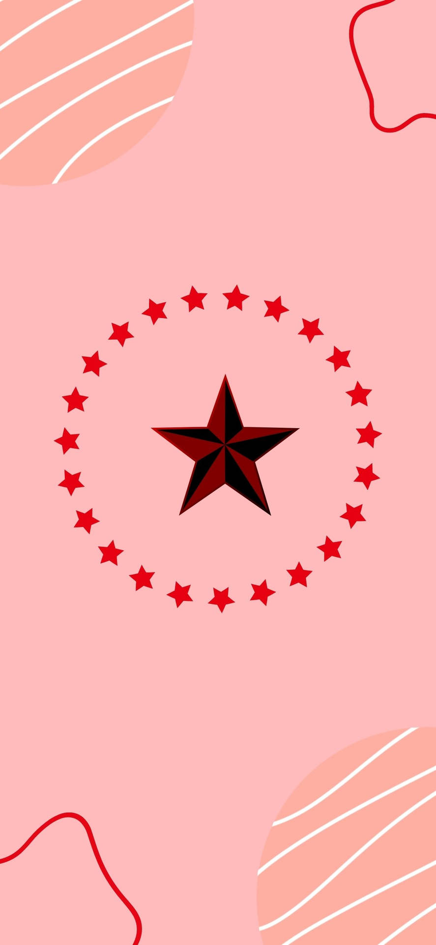 Red Nautical Star Vector Art Background
