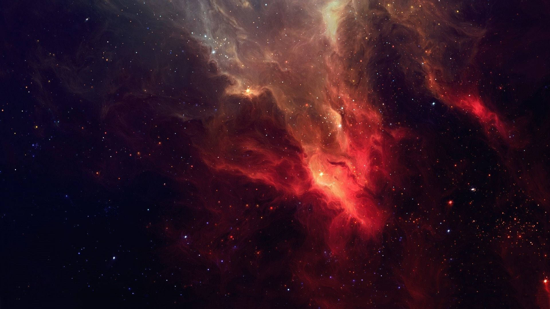 Red Nebula 1920x1080 Hd Space Background