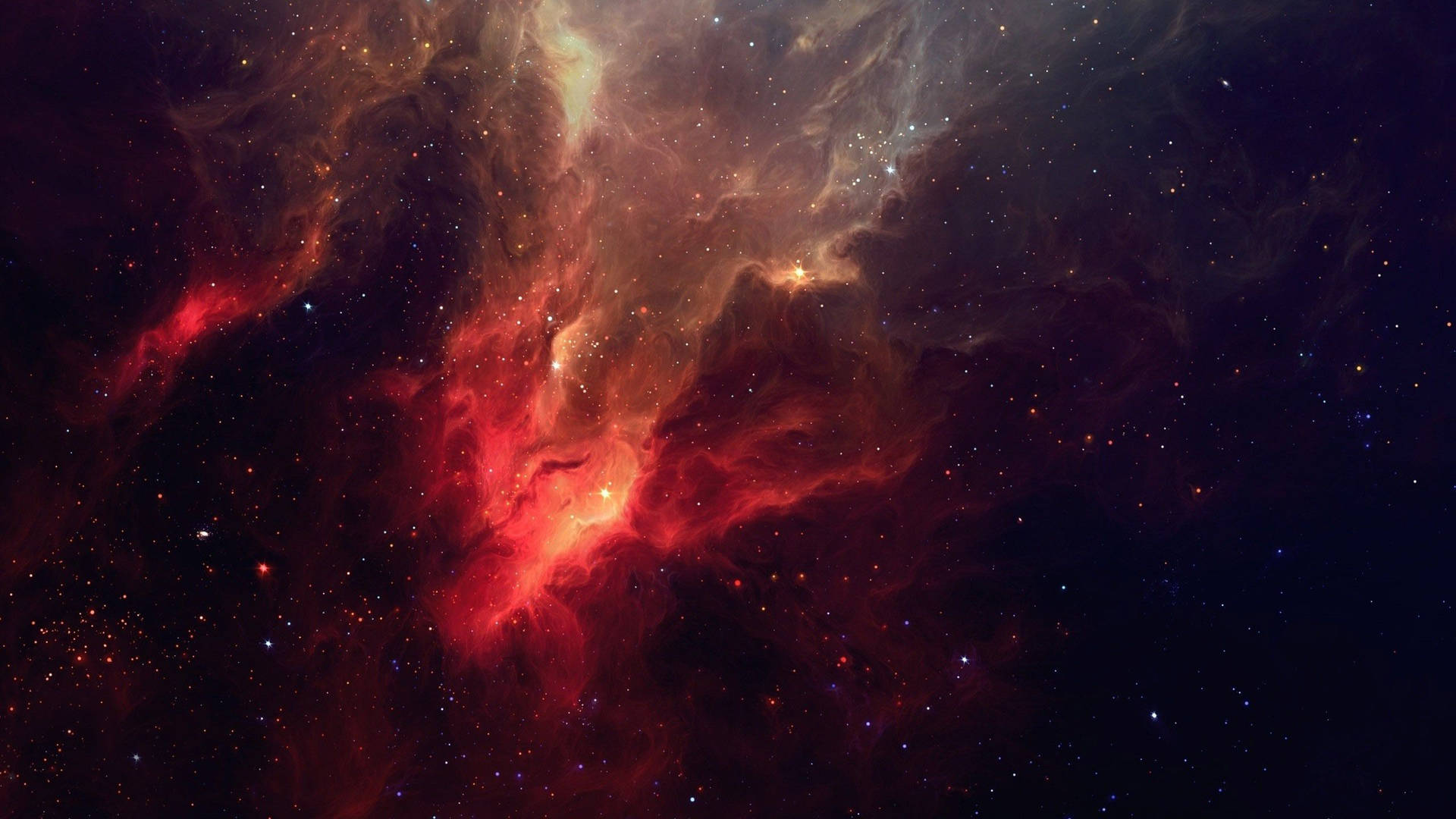 Red Nebula Wallpaper Background