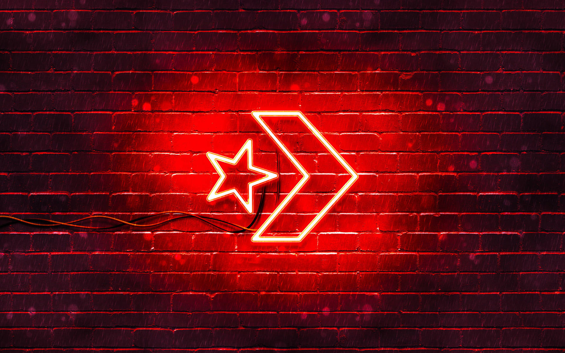 Red Neon Converse Logo