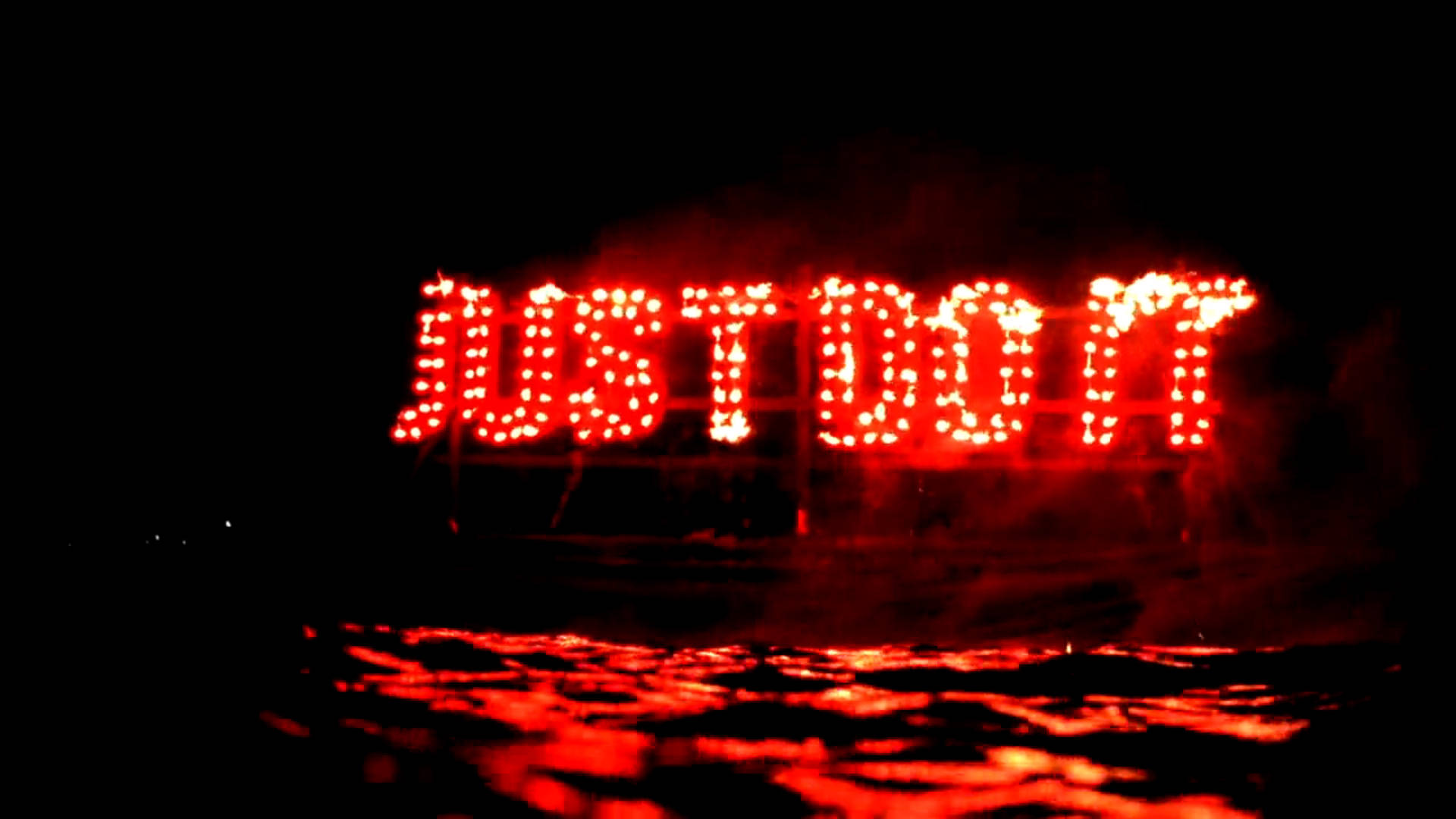 Red Neon Just Do It Signage Background