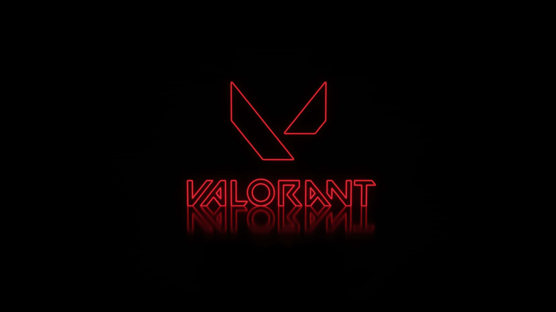 Red Neon Light Valorant Desktop