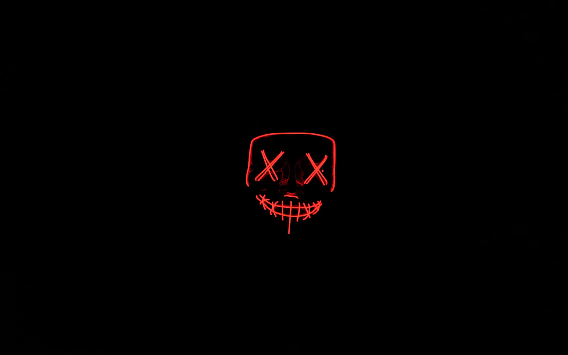 Red Neon Skull Artwork4 K Background