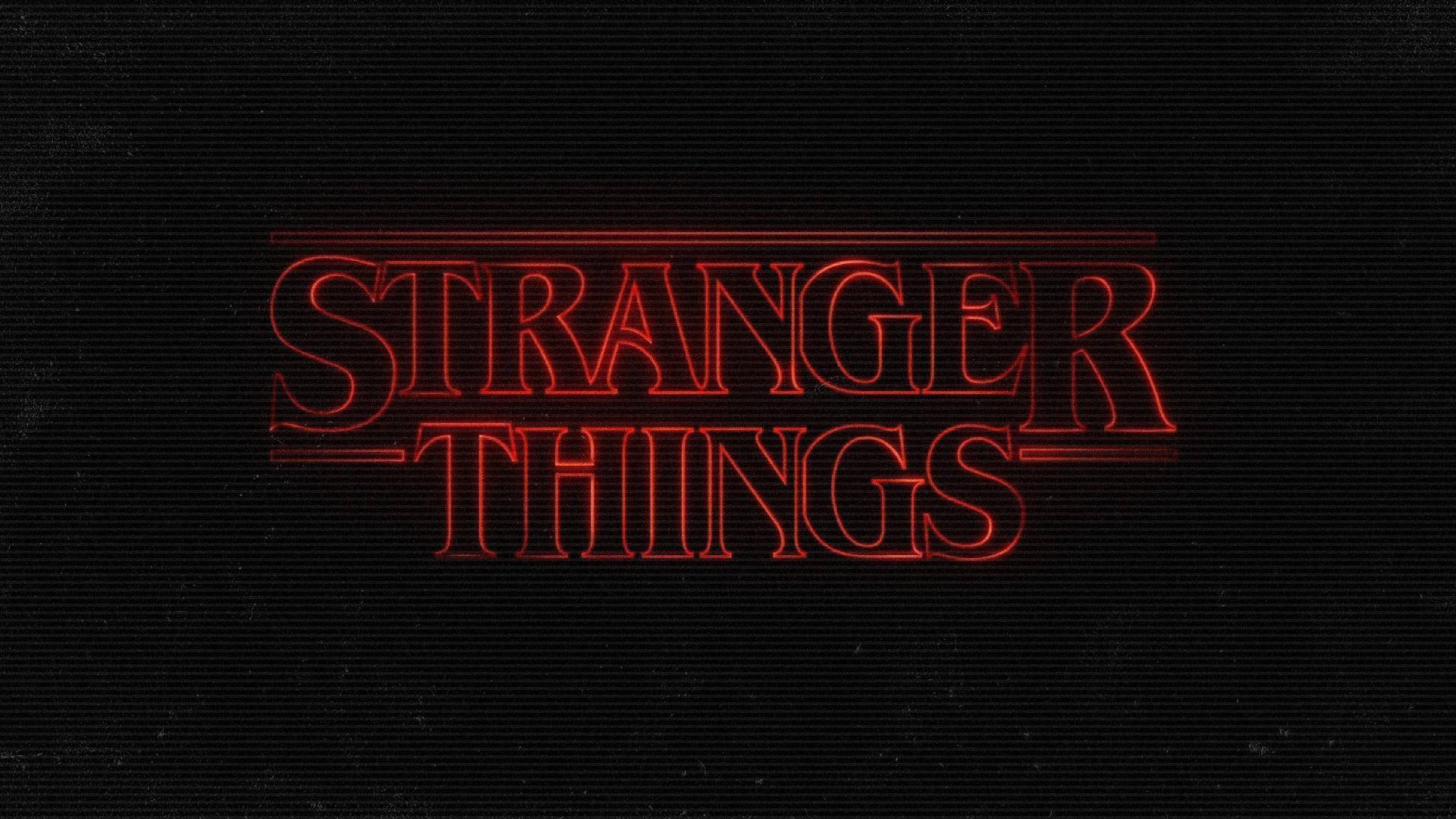 Red Neon Title Stranger Things Background