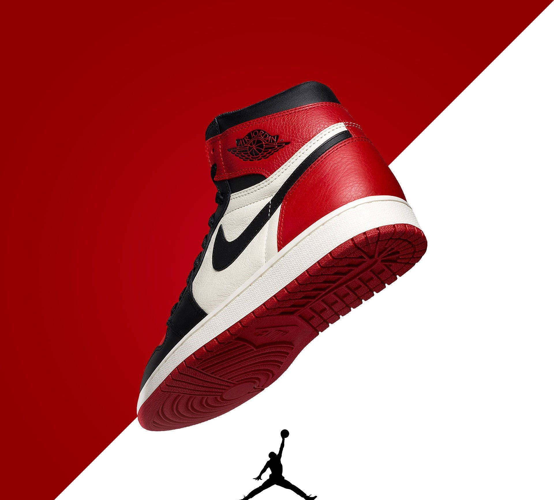 Red Nike Air Jordan Shoes Background