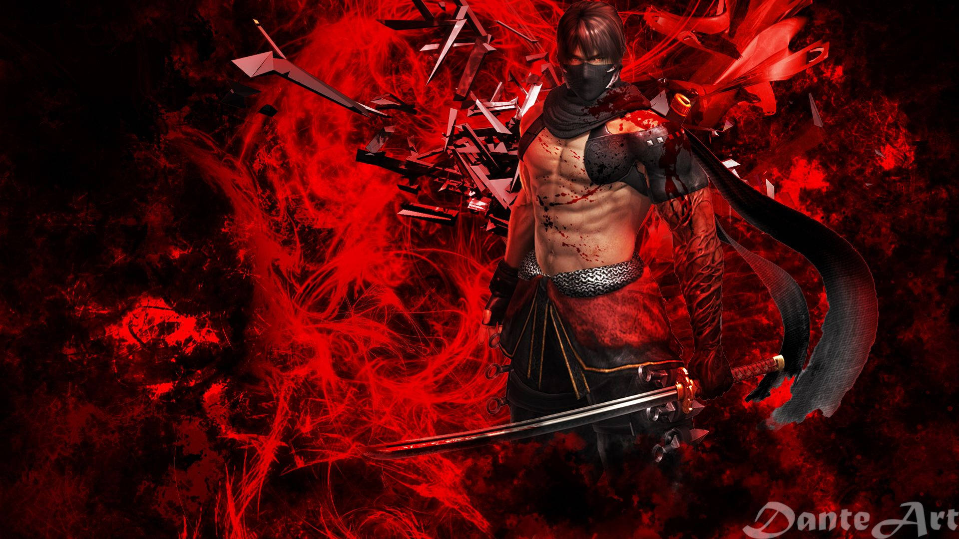 Red Ninja Gaiden Assassin Background