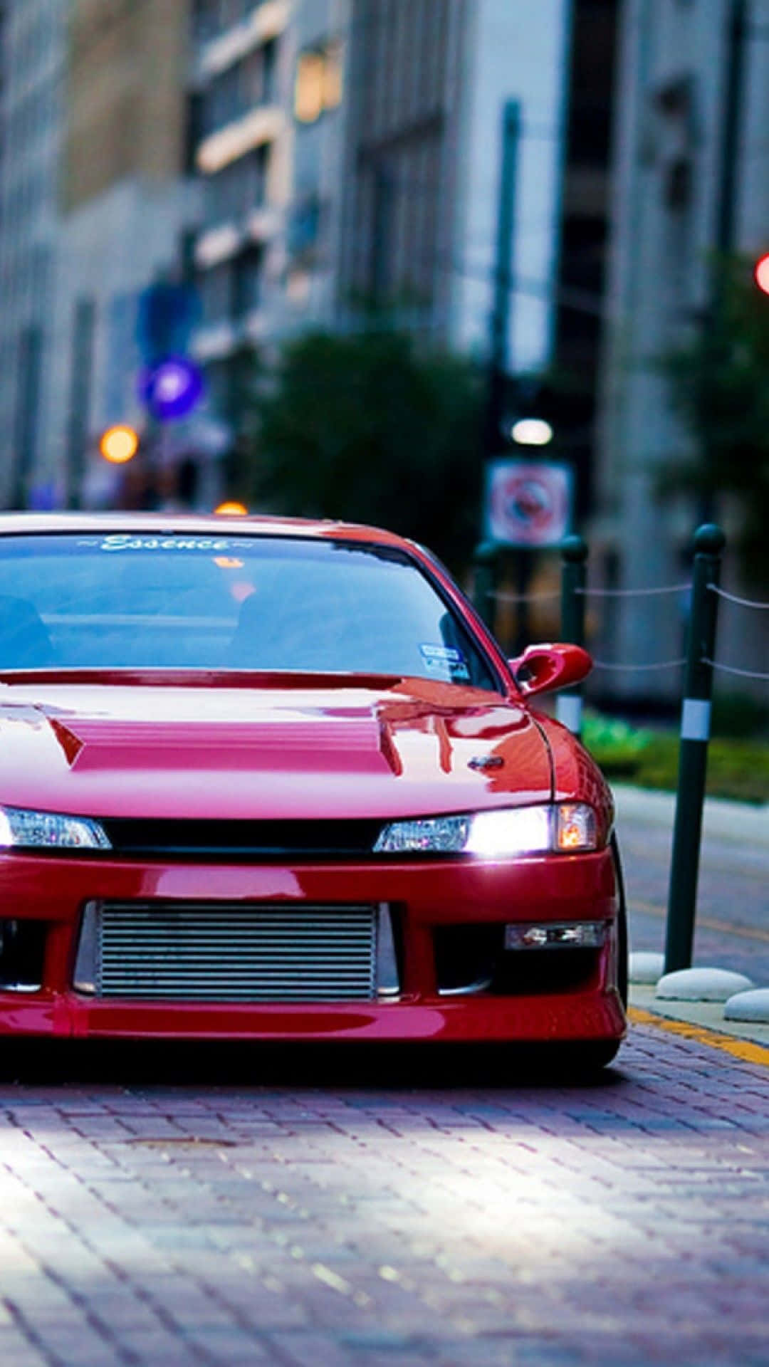 Red Nissan Silvia S13 Background