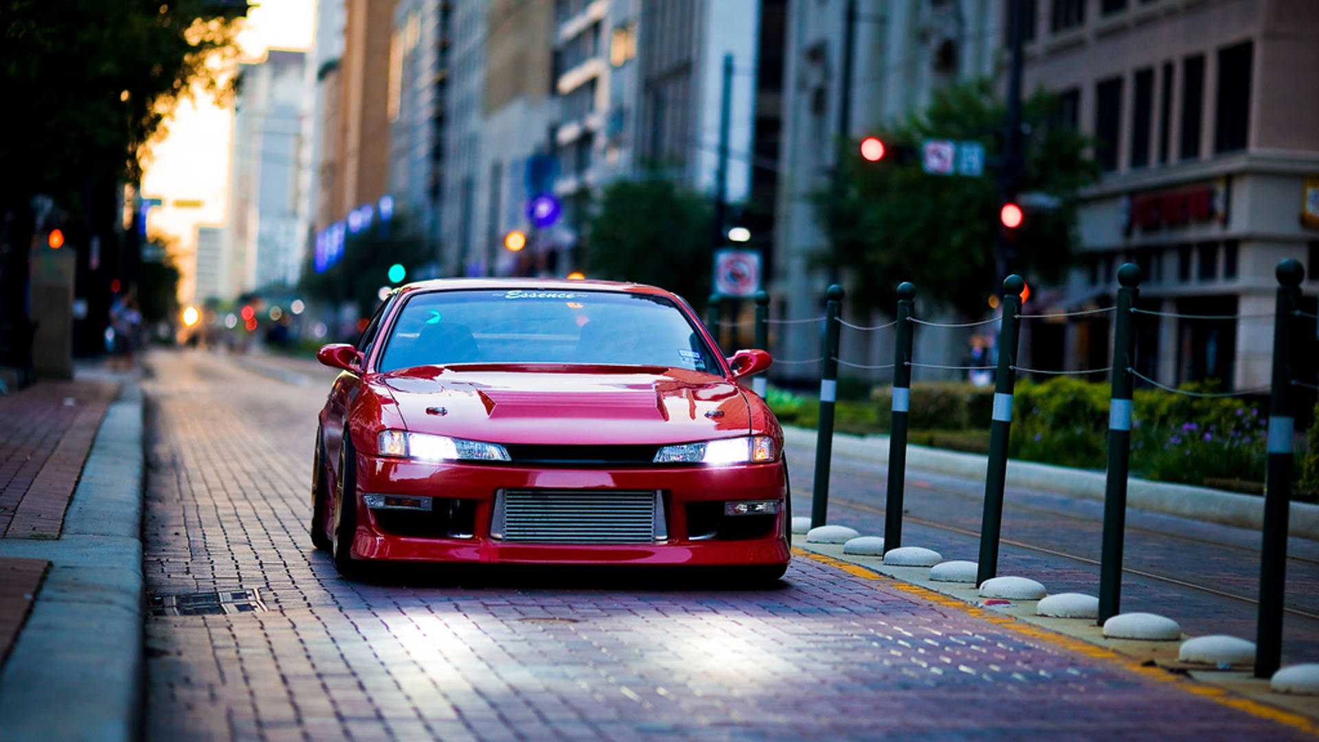 Red Nissan Silvia S14 Background