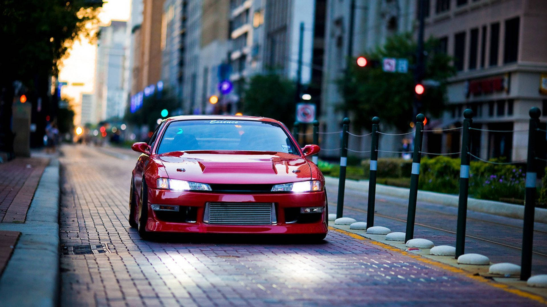Red Nissan Silvia S14 Background