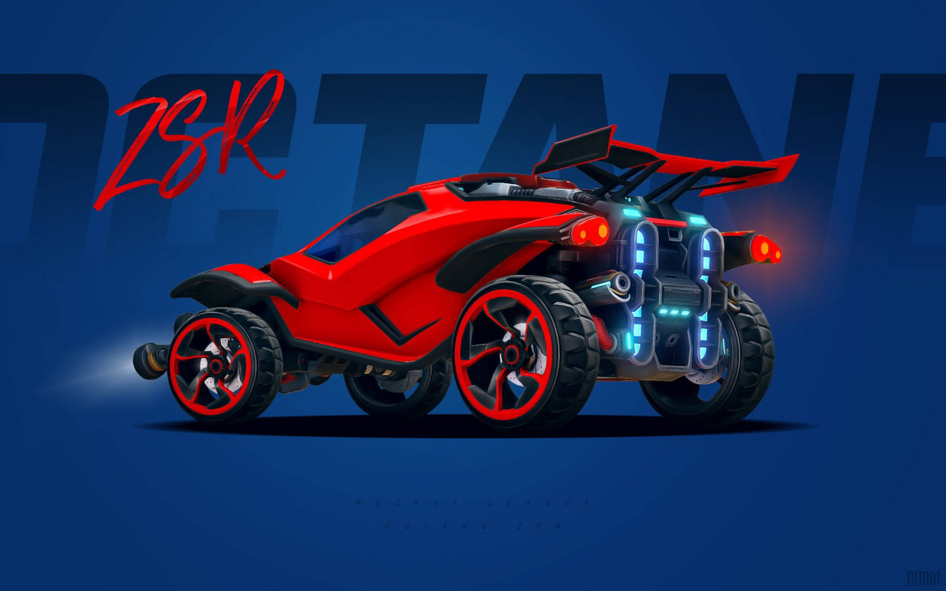 Red Octane Rocket League Car 2k Background