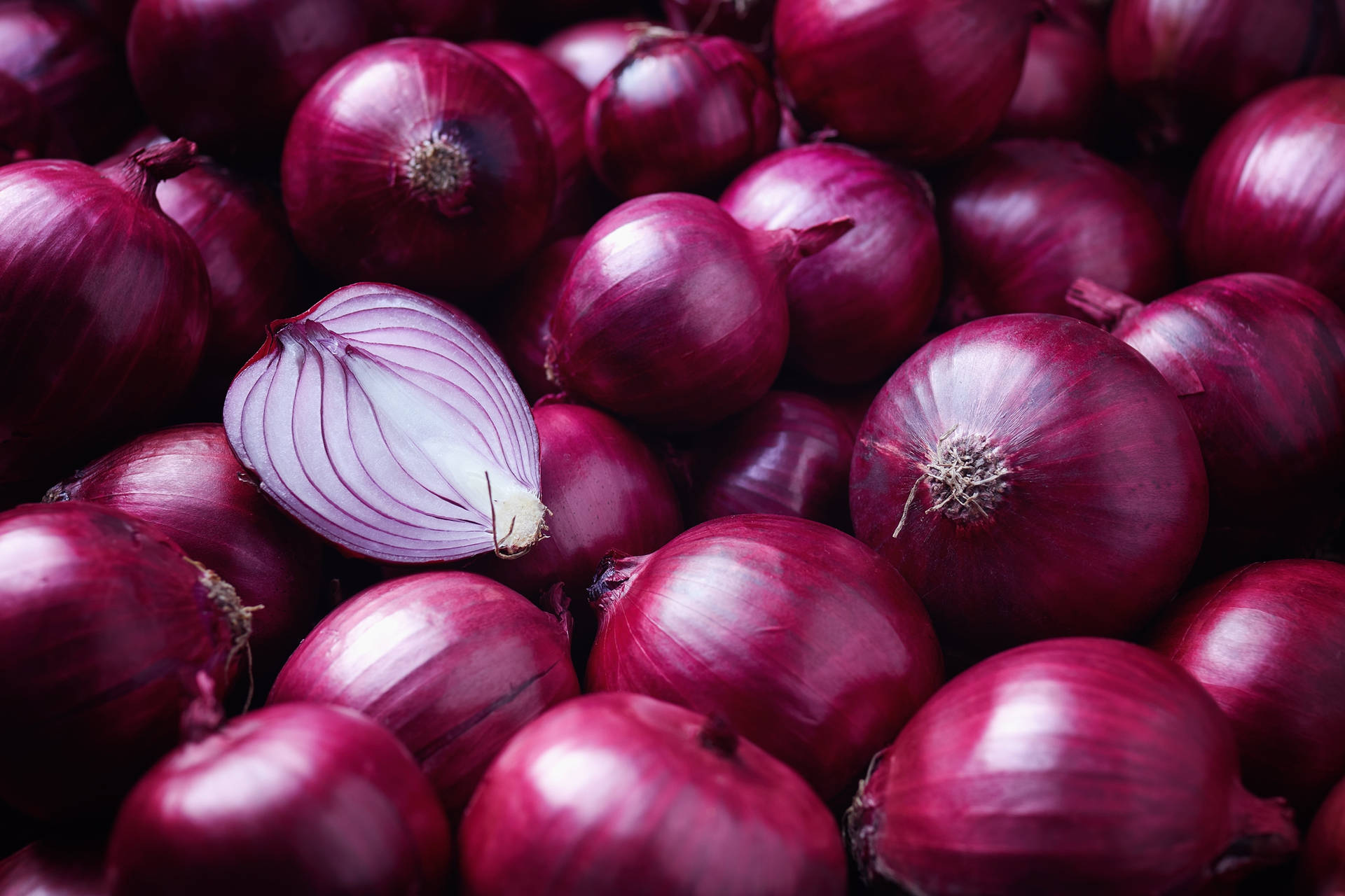 Red Onion Full Frame Shot Background