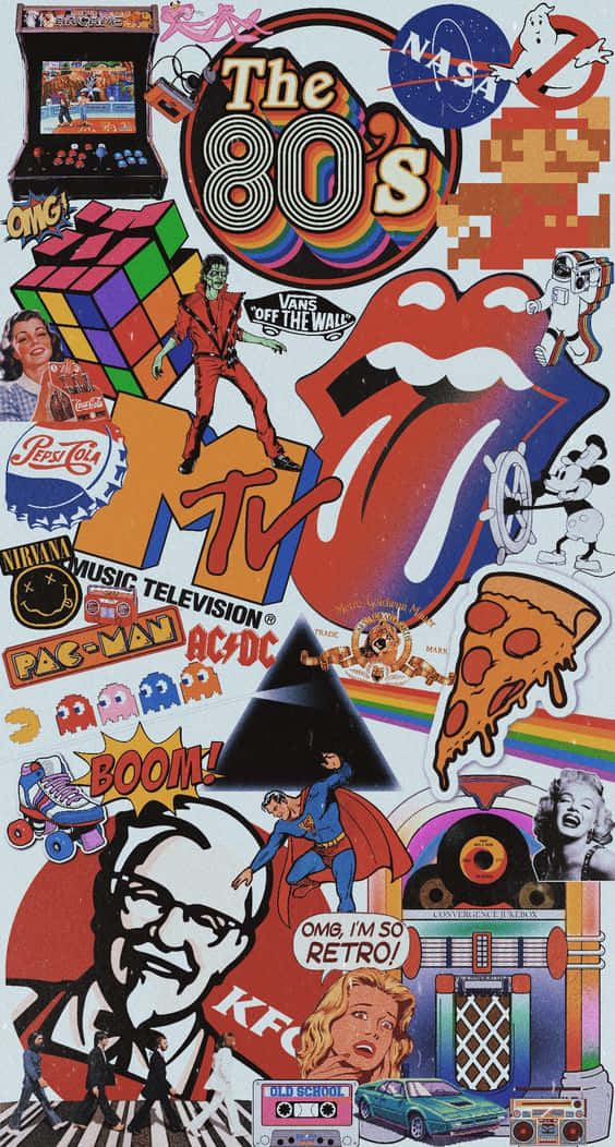 Red Orange 80s Iphone Background