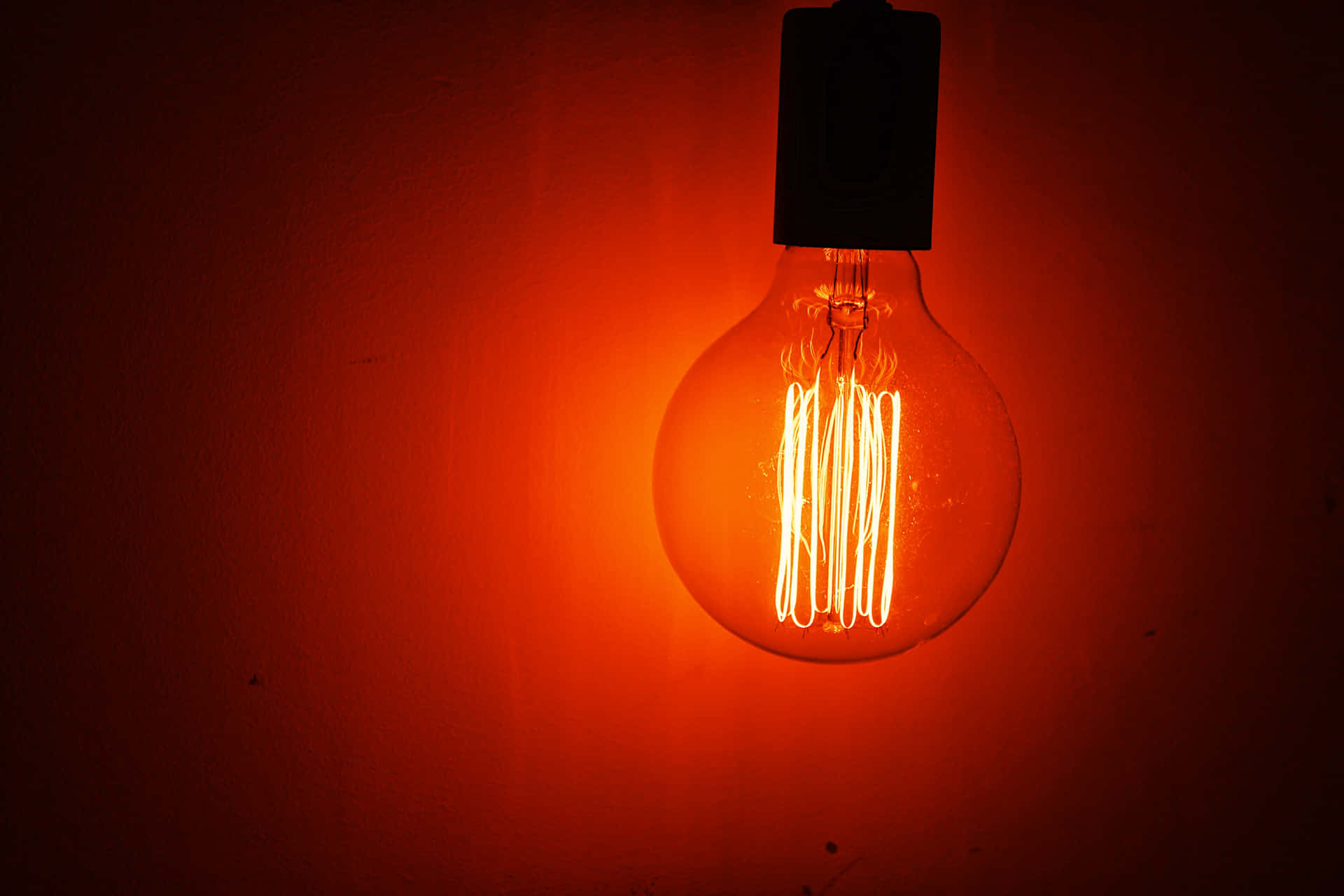 Red-orange Incandescent Bulb Background