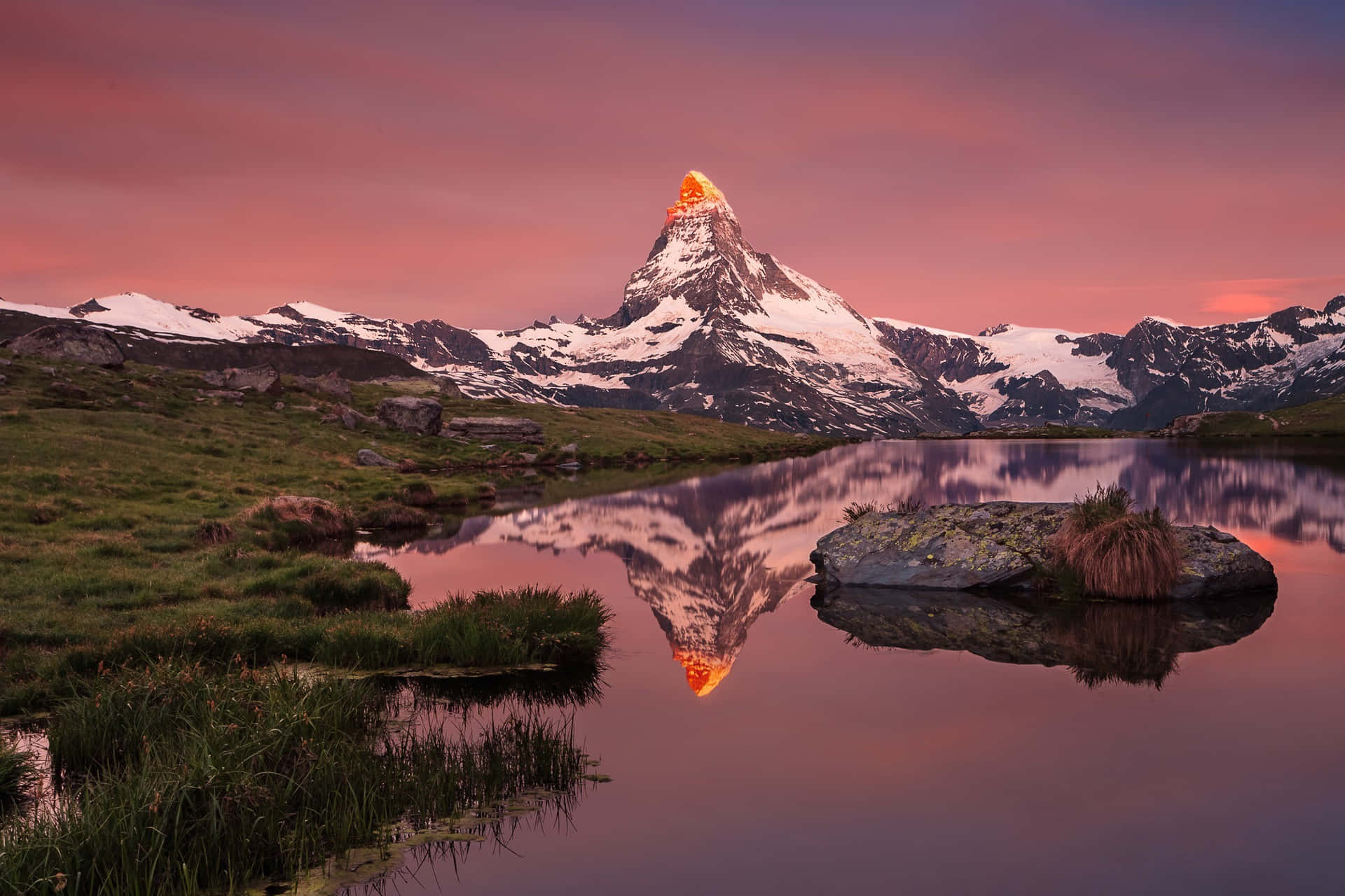 Red Orange Sky Matterhorn