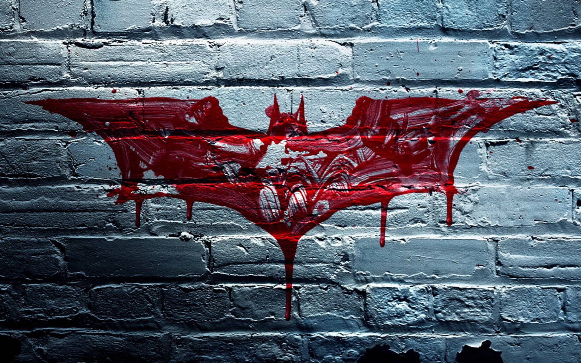 Red Paint Batman Logo