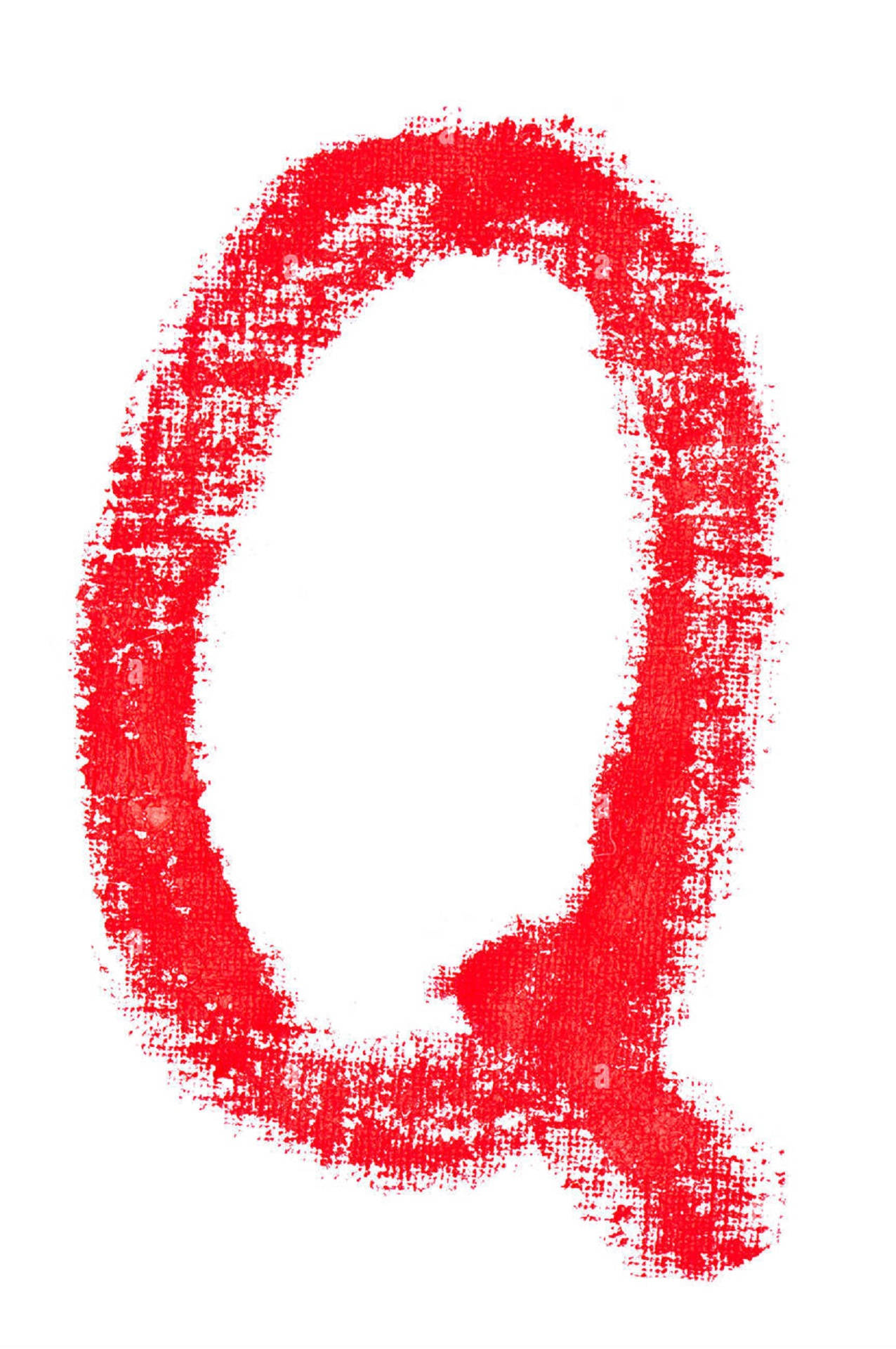 Red Paint Letter Q Background