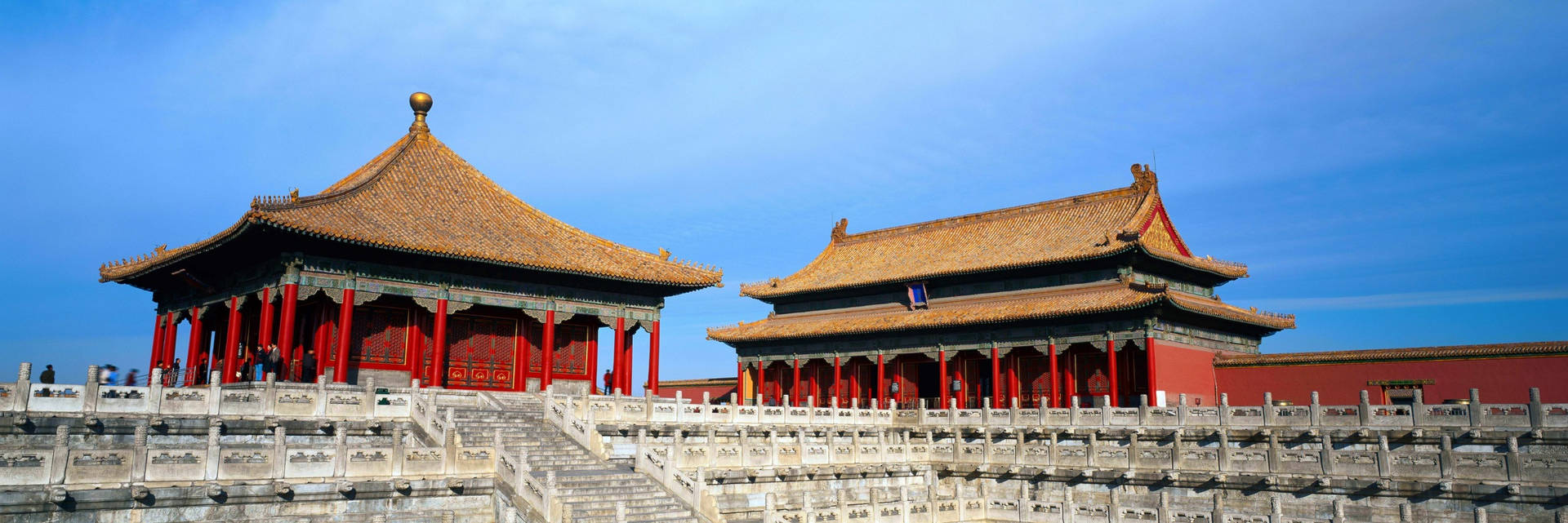 Red Palaces Inside Forbidden City Background