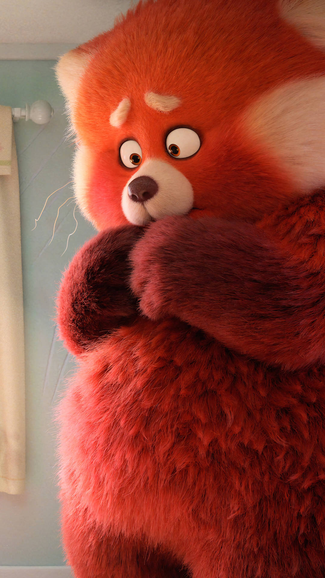 Red Panda In Turning Red Film Background