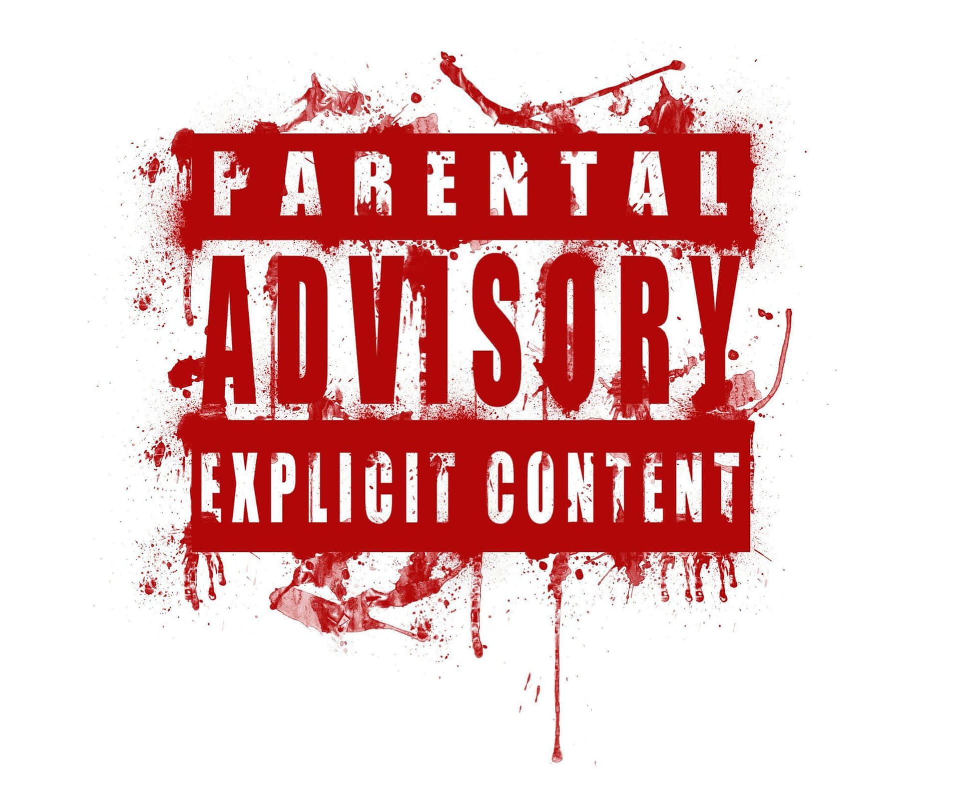 Red Parental Advisory Background