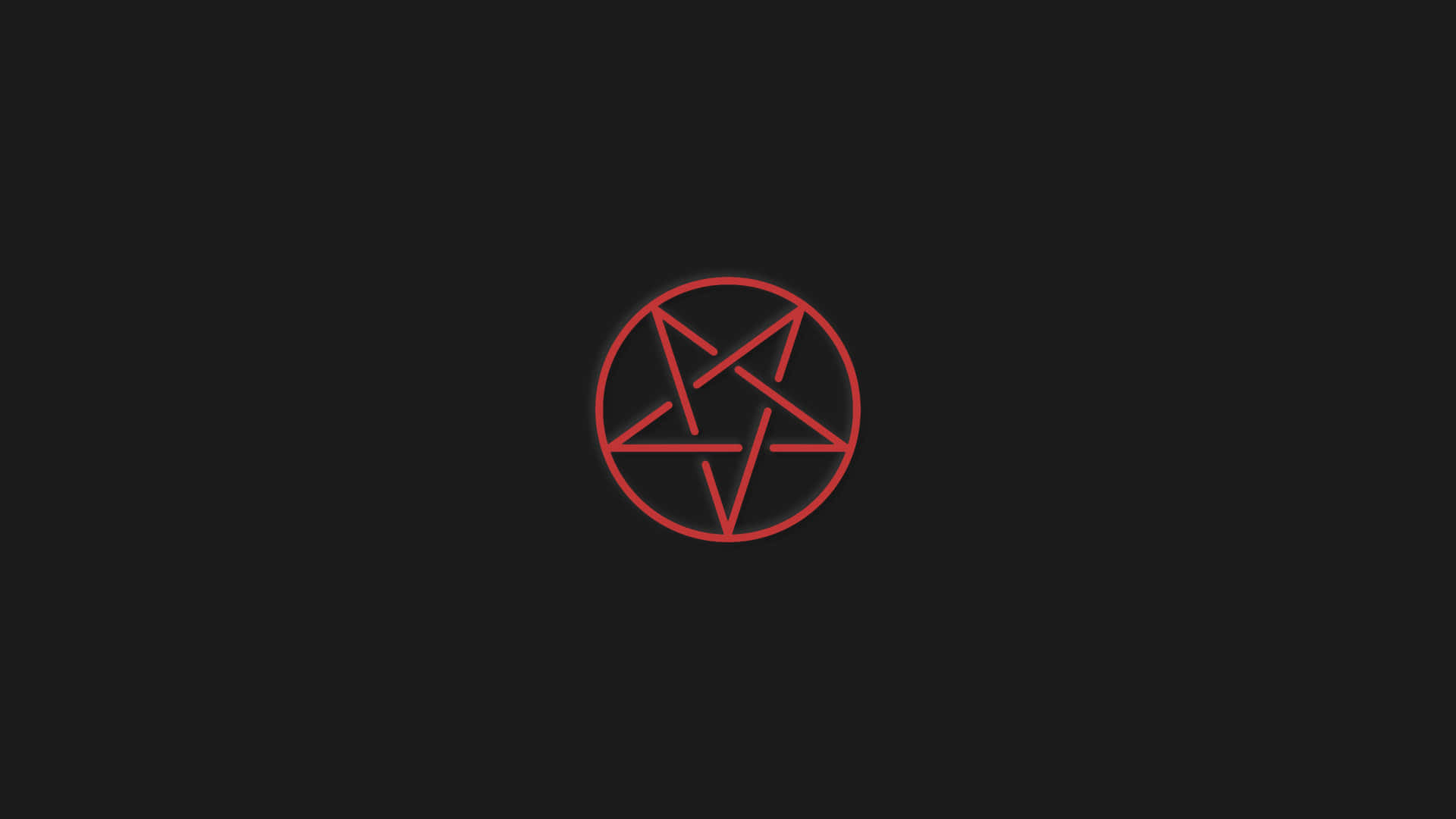 Red Pentagramon Black Background