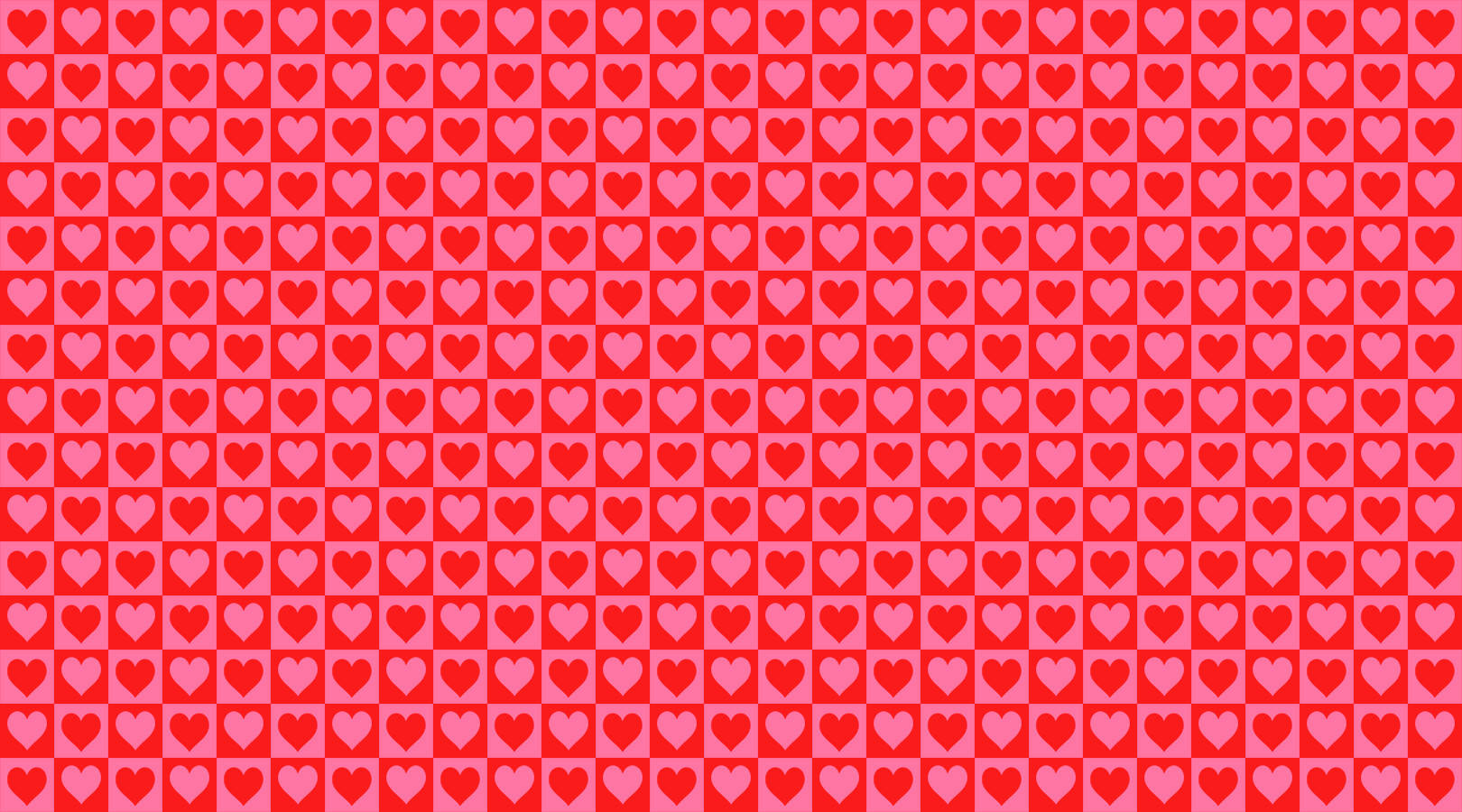 Red Pink Seamless Hearts Valentines Desktop Background