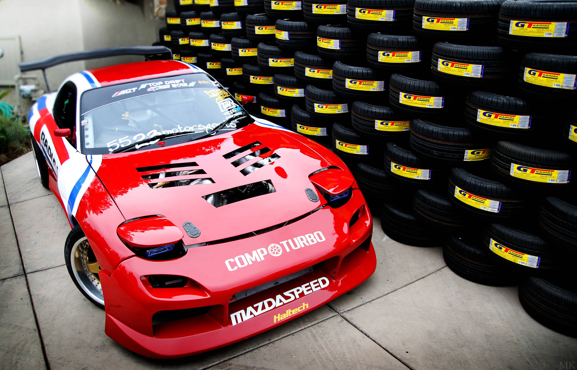 Red Racing Mazda Rx7 Background