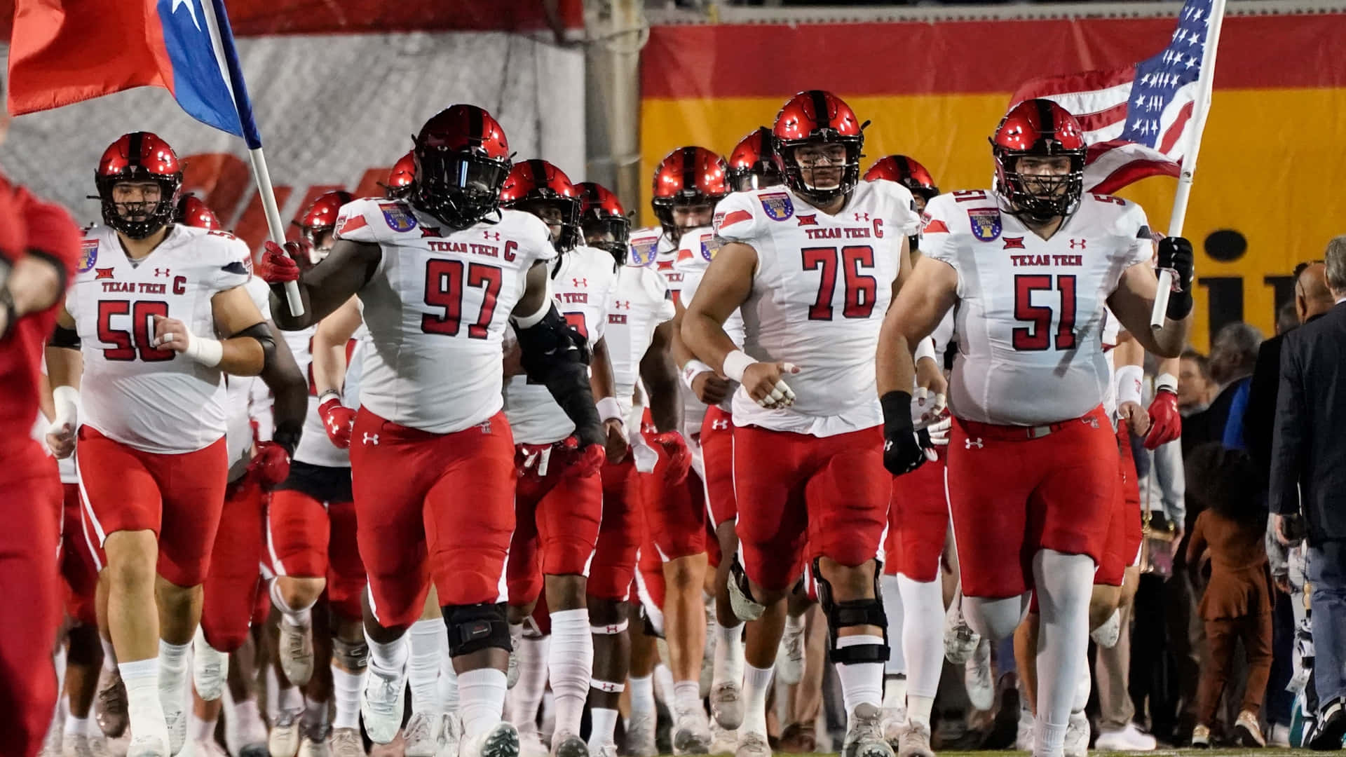 Red Raider Marching Band Leads The Way To Victory At Texas Tech Background